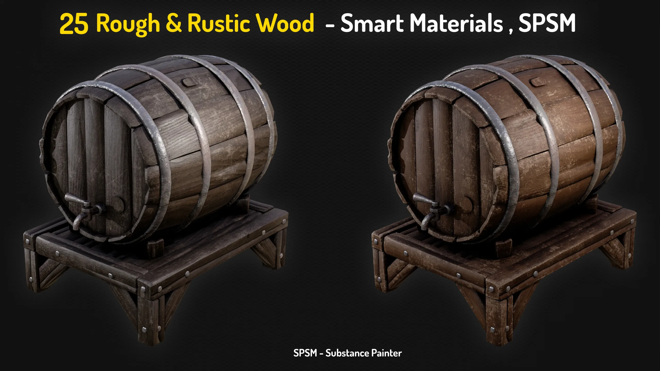 25 Wood Rough & Rustic Smart Materials - Vol 2 + Free Sample