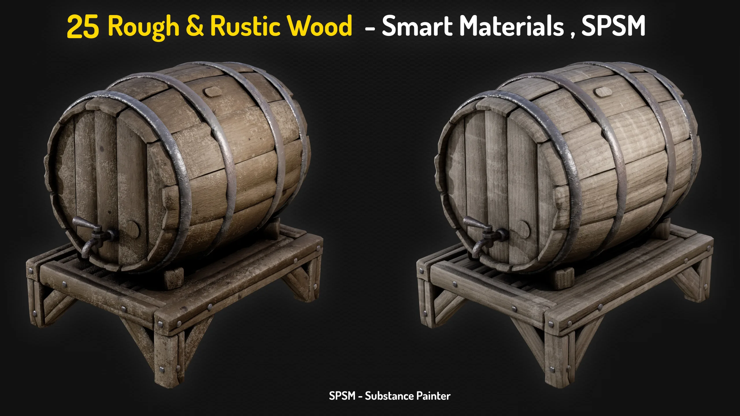 25 Wood Rough & Rustic Smart Materials - Vol 2 + Free Sample