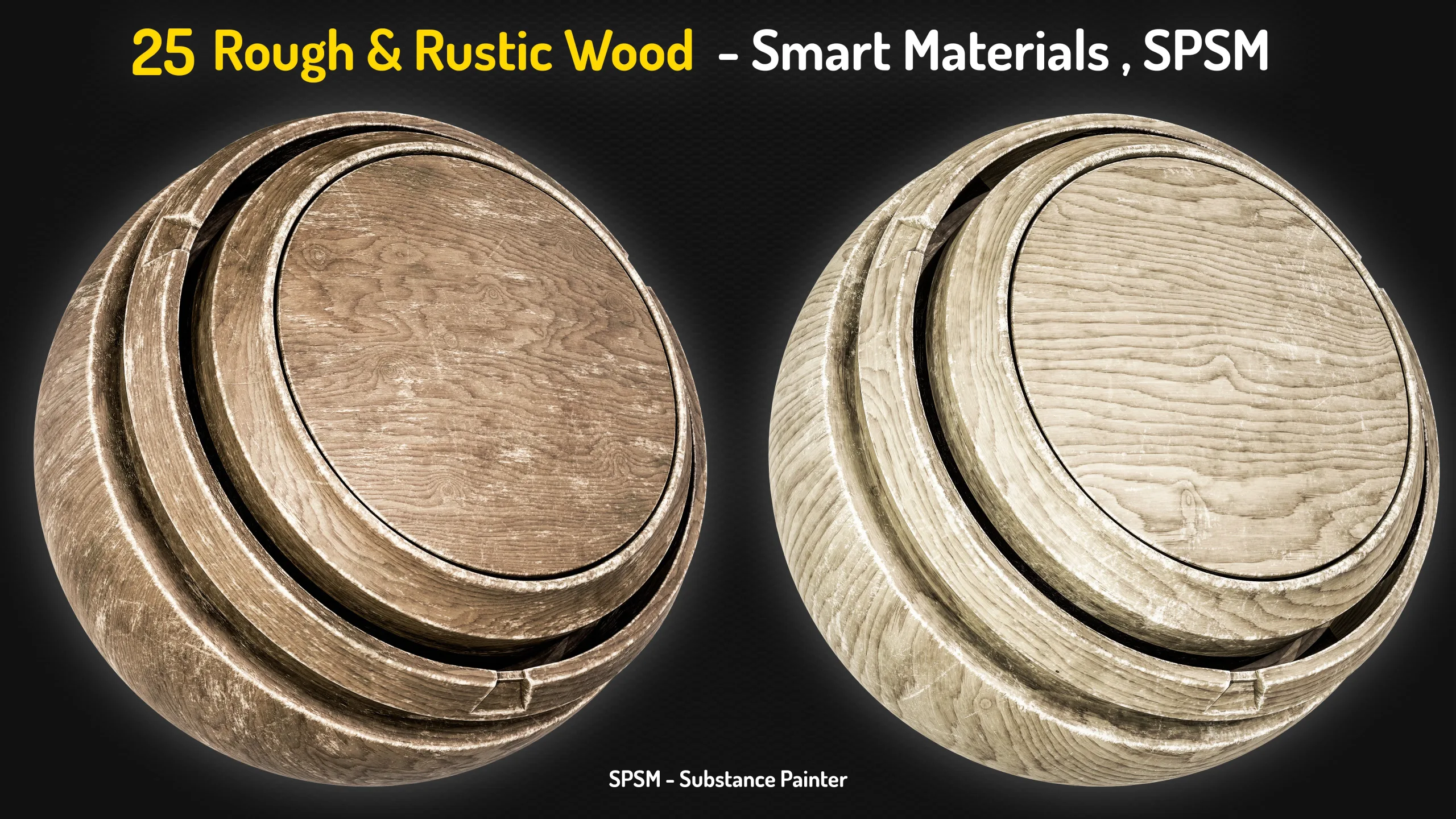 25 Wood Rough & Rustic Smart Materials - Vol 2 + Free Sample