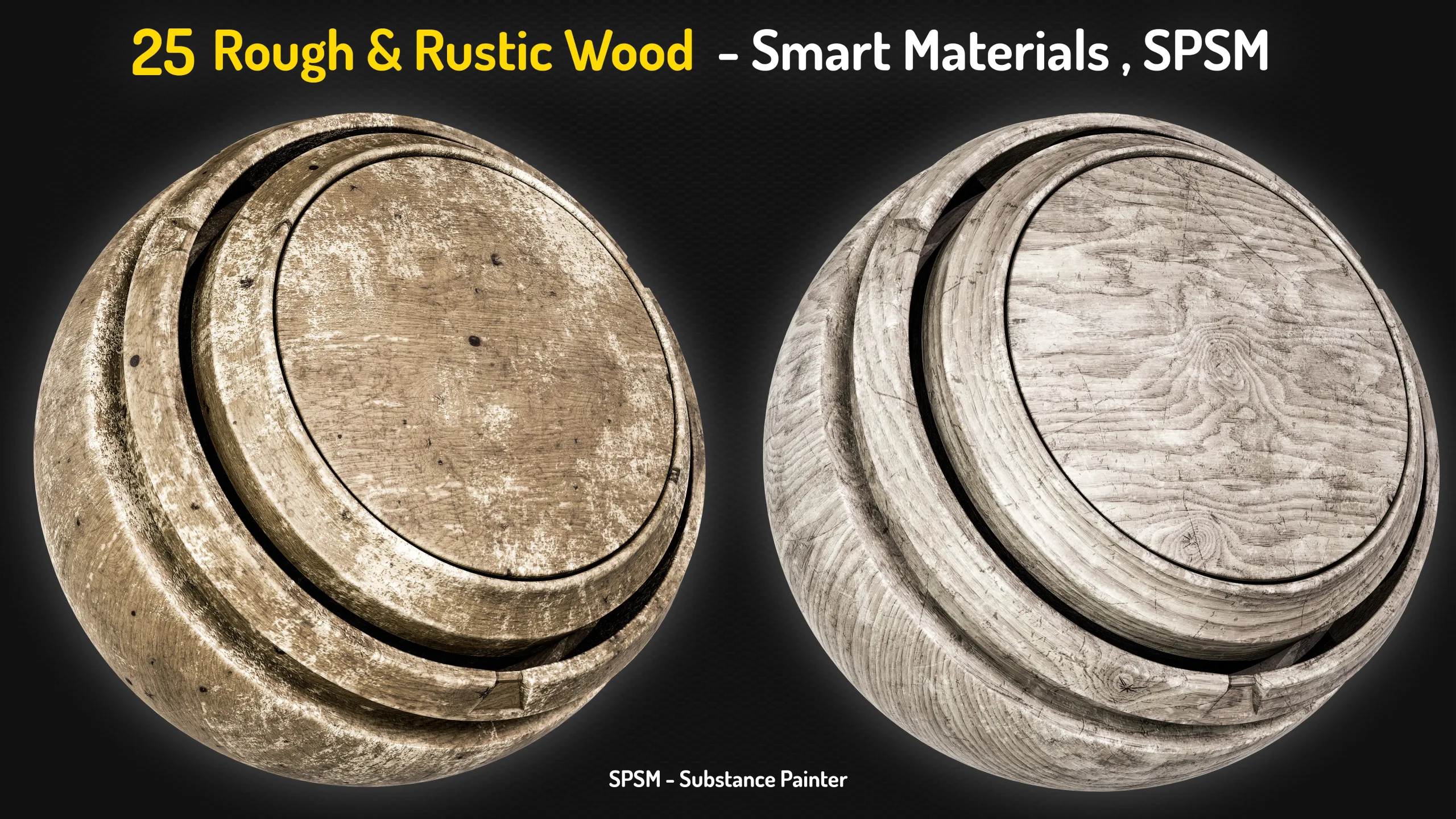 25 Wood Rough & Rustic Smart Materials - Vol 2 + Free Sample