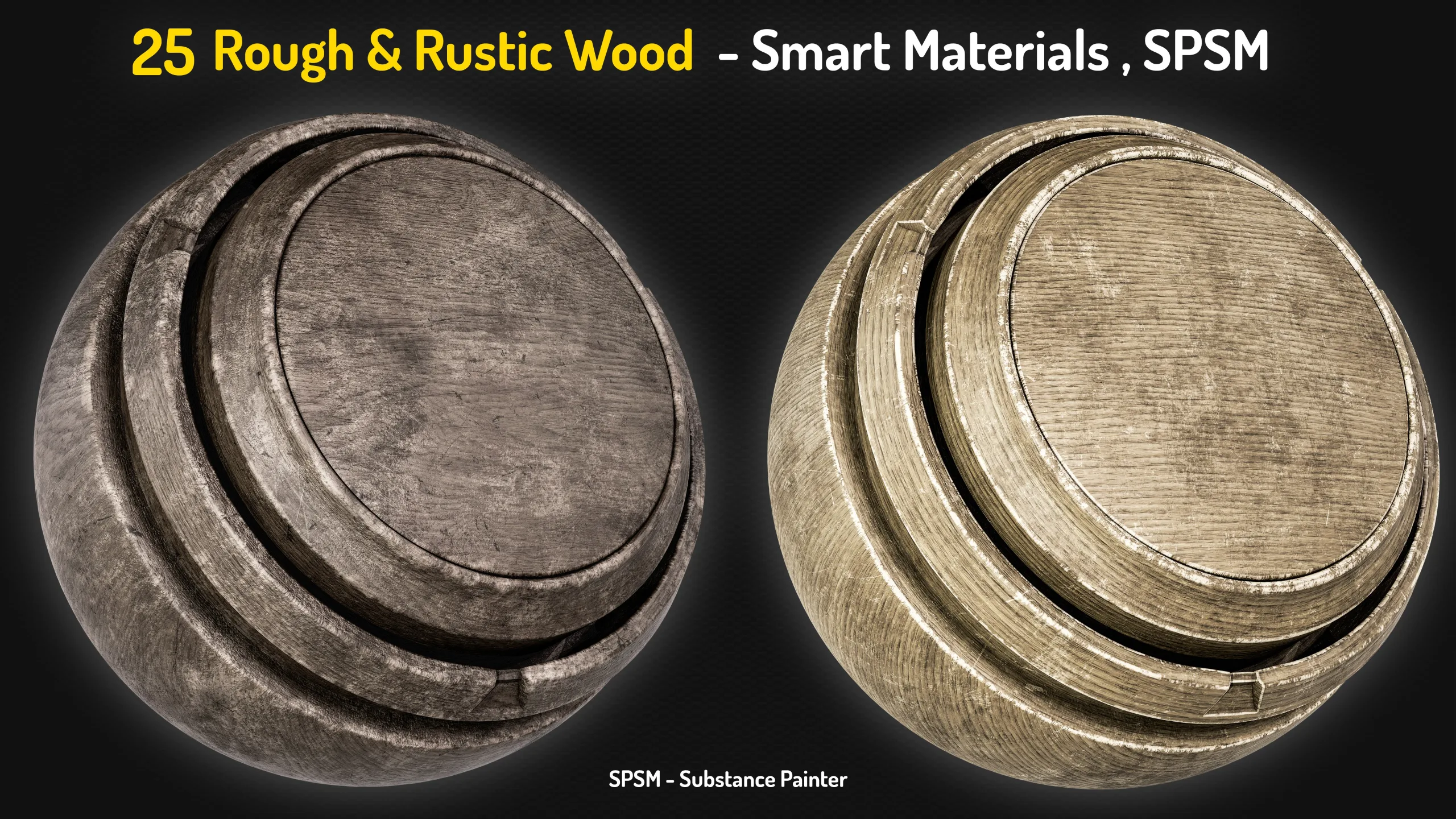 25 Wood Rough & Rustic Smart Materials - Vol 2 + Free Sample