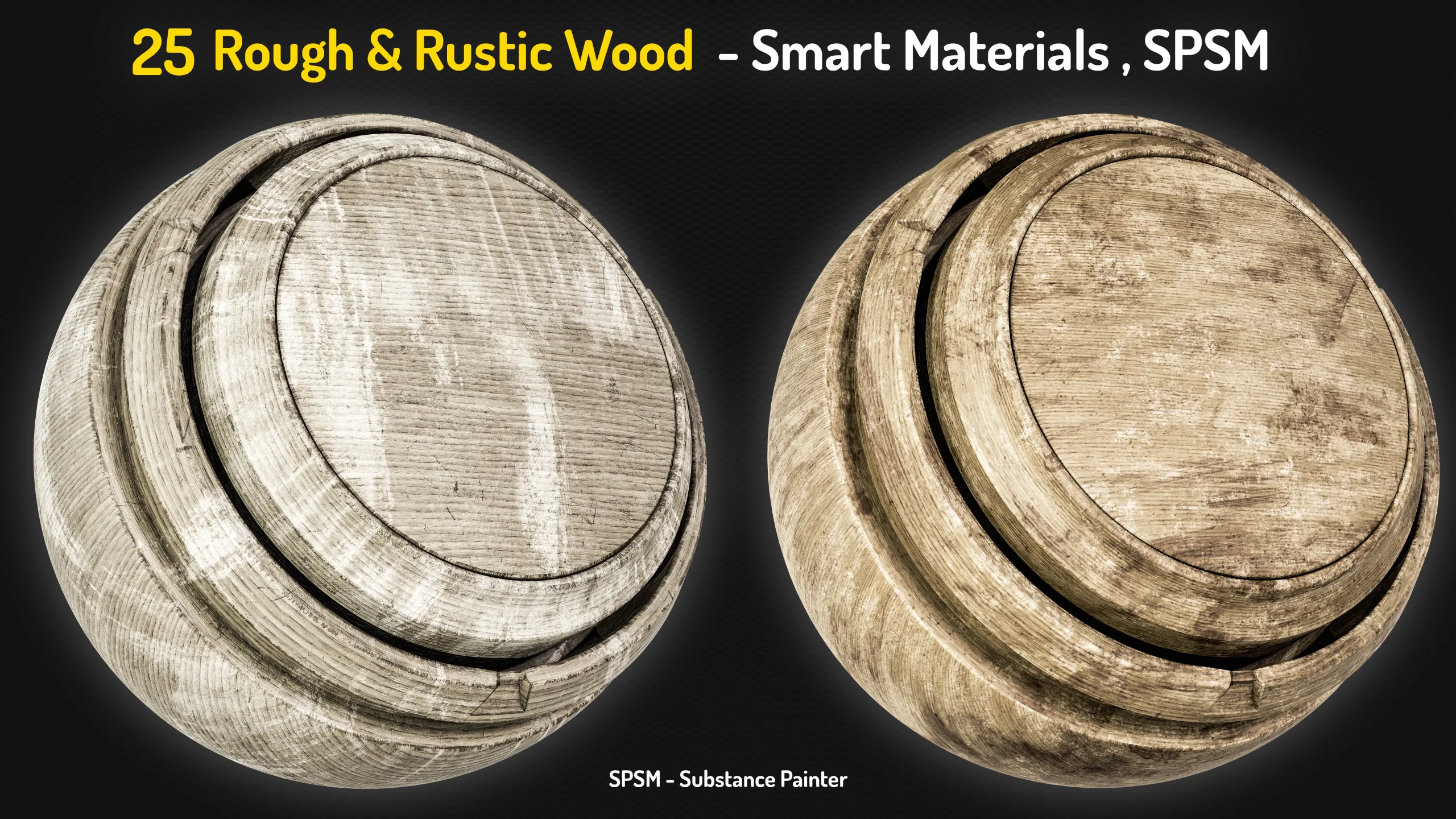 25 Wood Rough & Rustic Smart Materials - Vol 2 + Free Sample