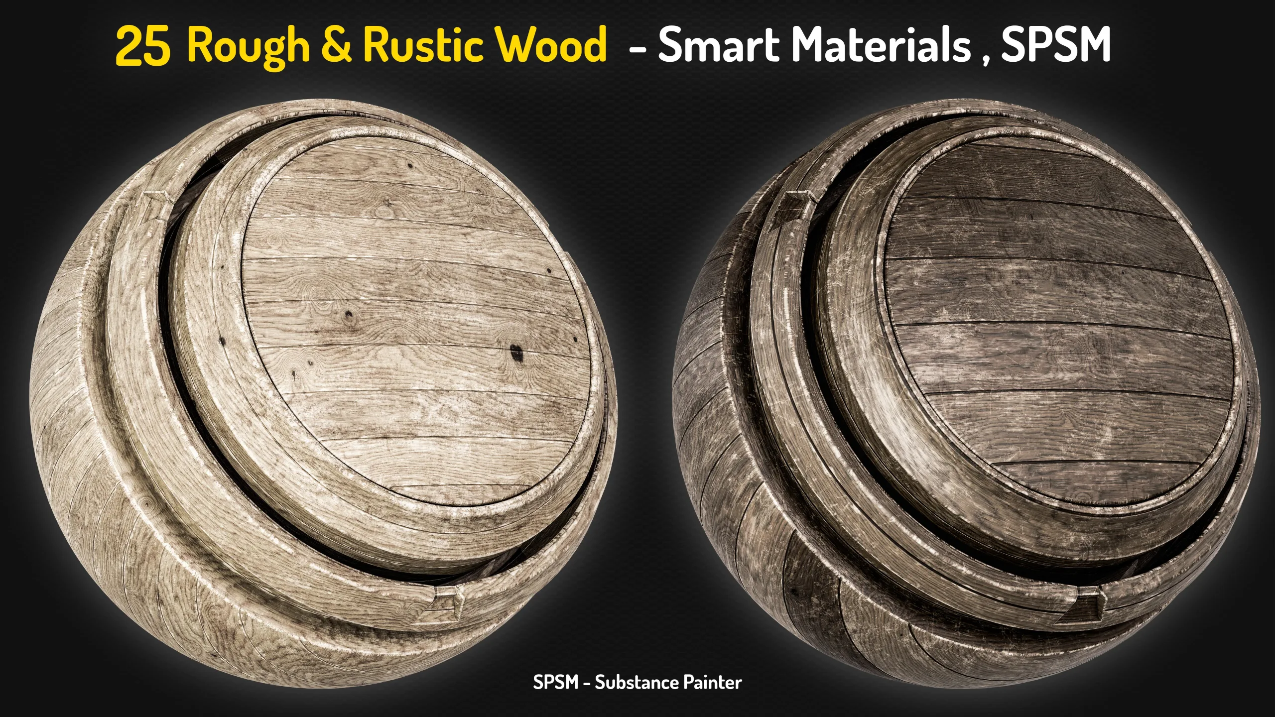 25 Wood Rough & Rustic Smart Materials - Vol 2 + Free Sample