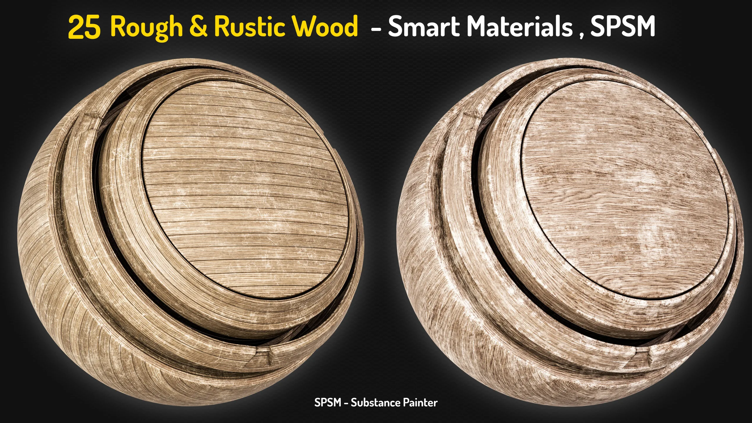 25 Wood Rough & Rustic Smart Materials - Vol 2 + Free Sample