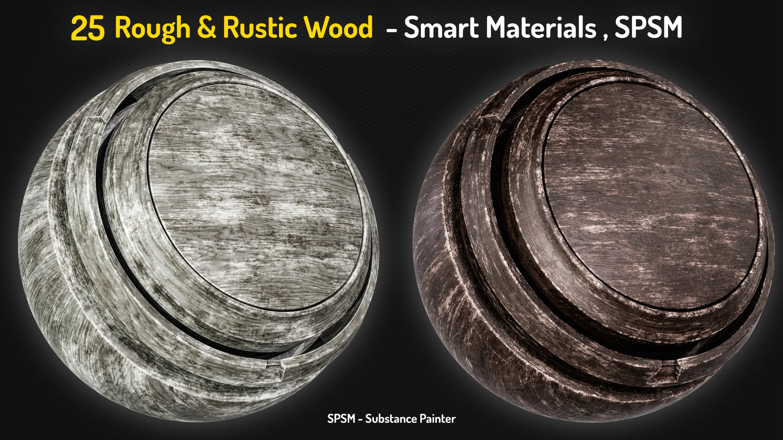 25 Wood Rough & Rustic Smart Materials - Vol 2 + Free Sample