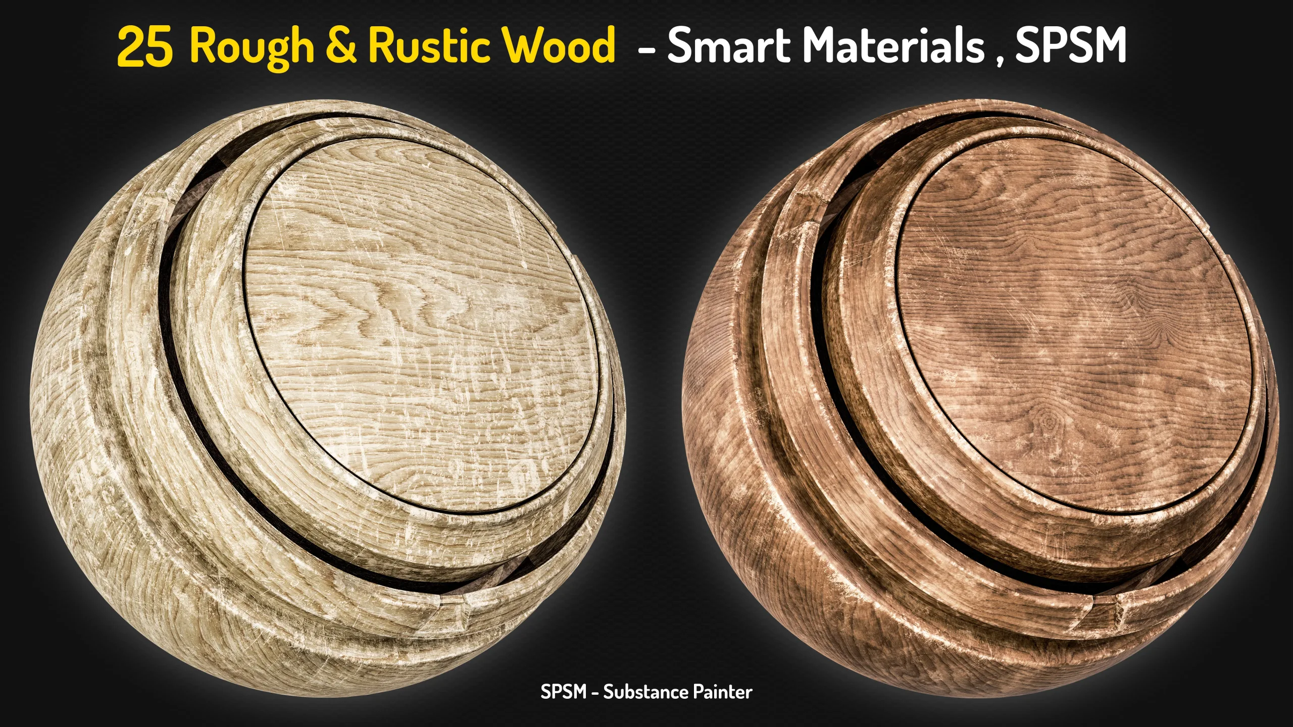 25 Wood Rough & Rustic Smart Materials - Vol 2 + Free Sample