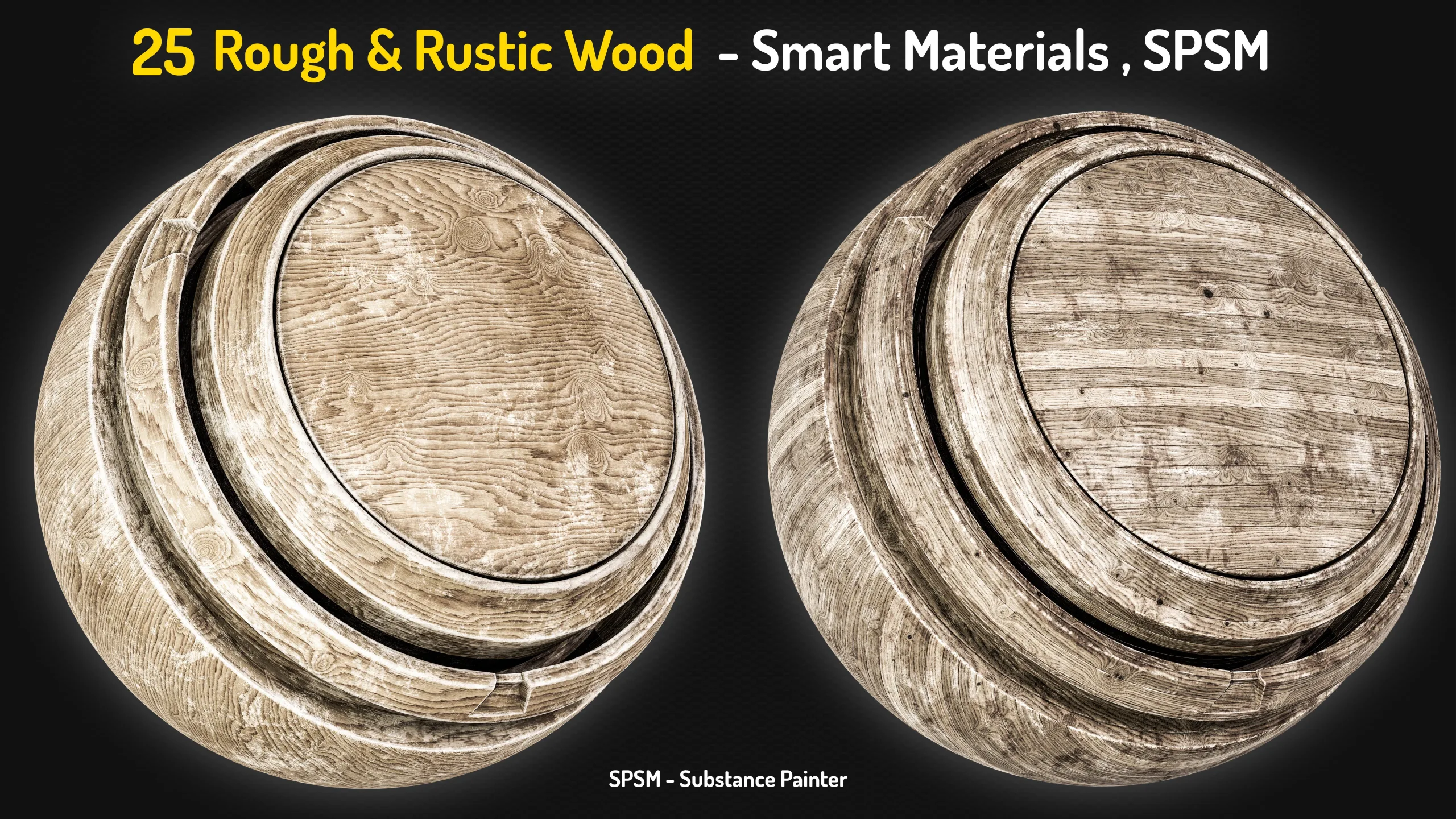 25 Wood Rough & Rustic Smart Materials - Vol 2 + Free Sample