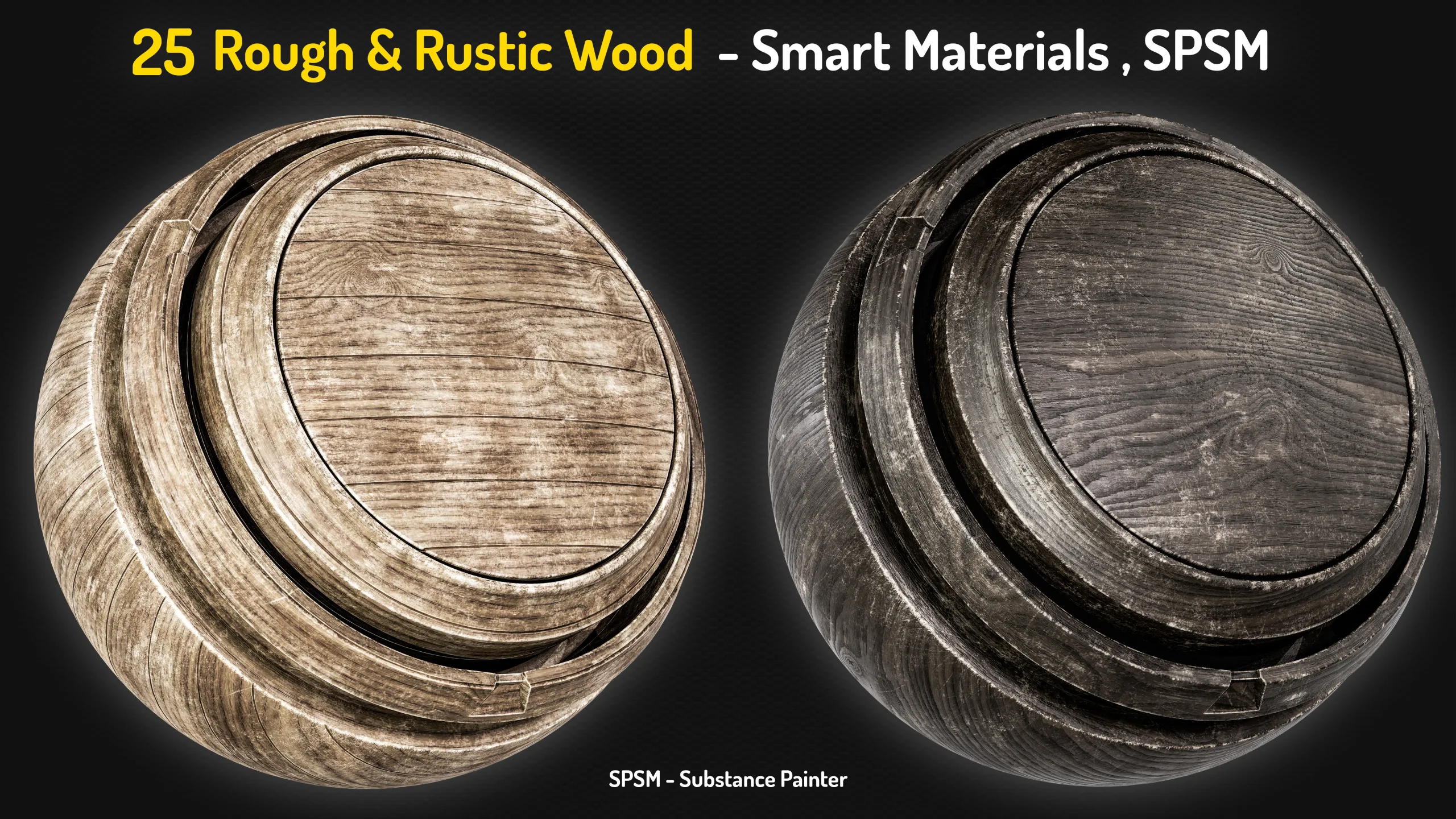 25 Wood Rough & Rustic Smart Materials - Vol 2 + Free Sample