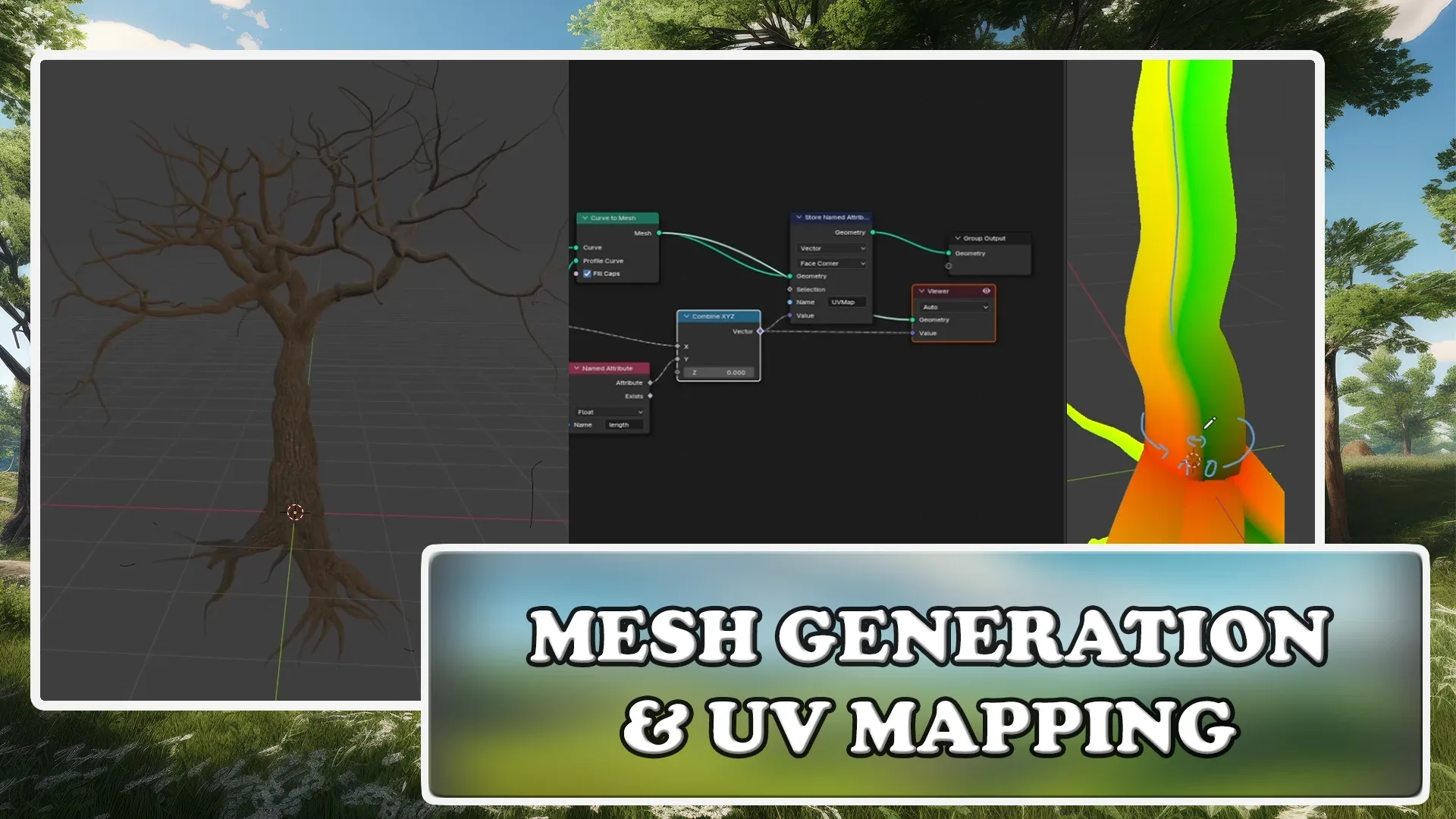 3D Trees with Blender Geometry Nodes