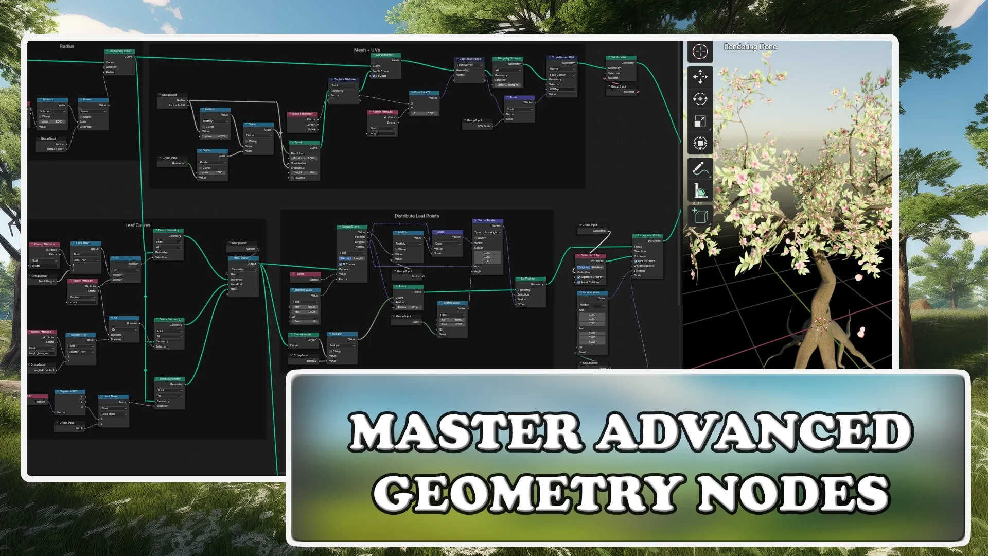 3D Trees with Blender Geometry Nodes