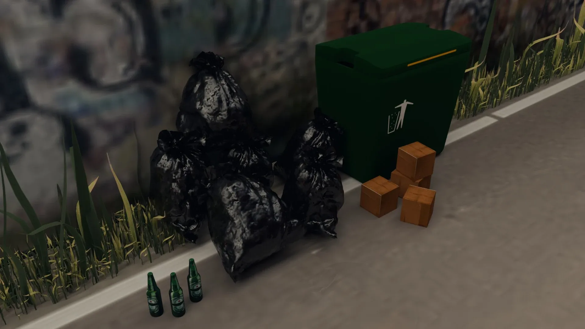 Urban Alley - Low poly