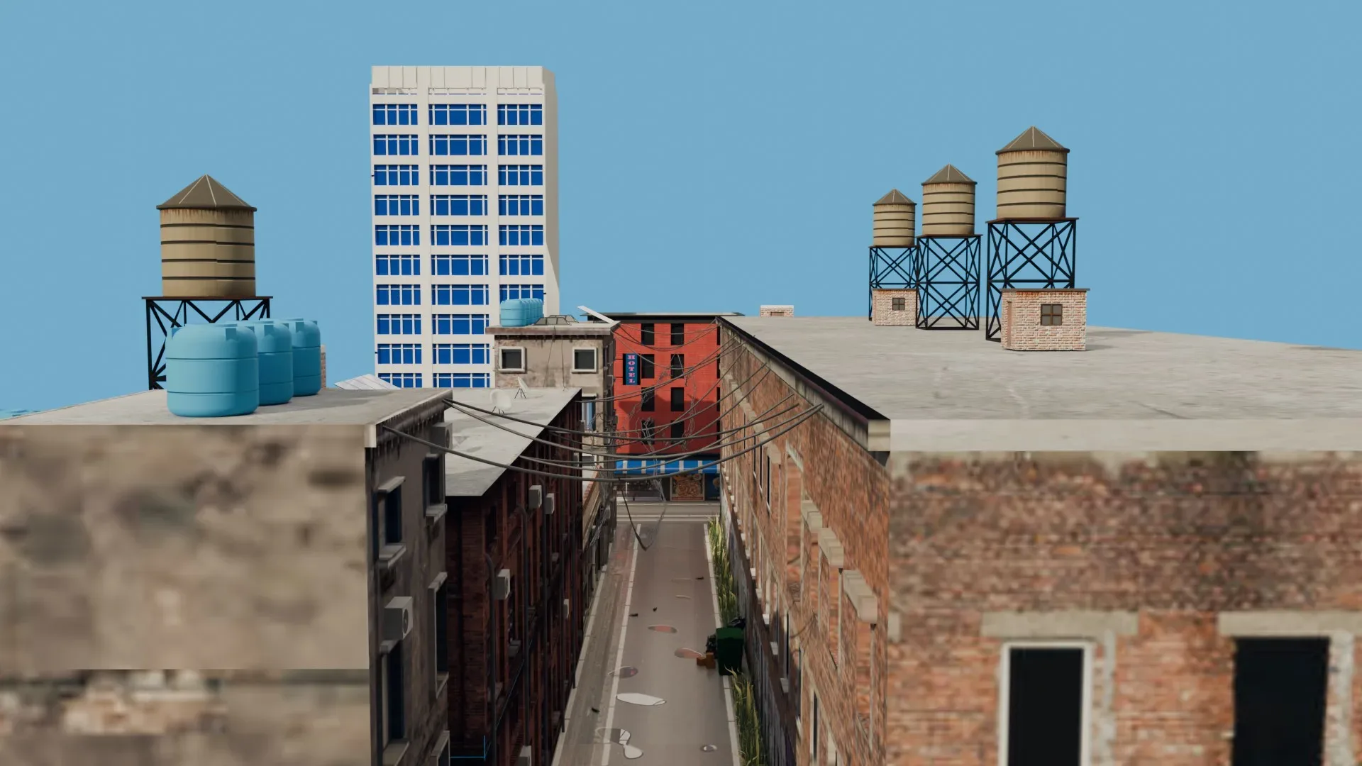 Urban Alley - Low poly