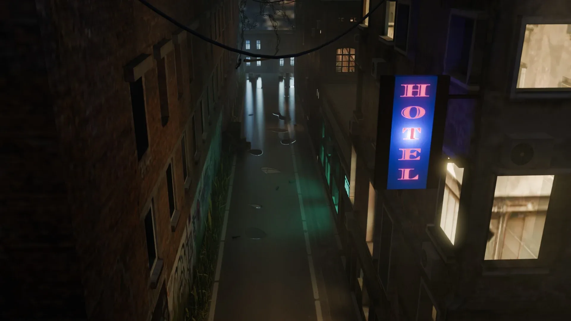 Urban Alley - Low poly