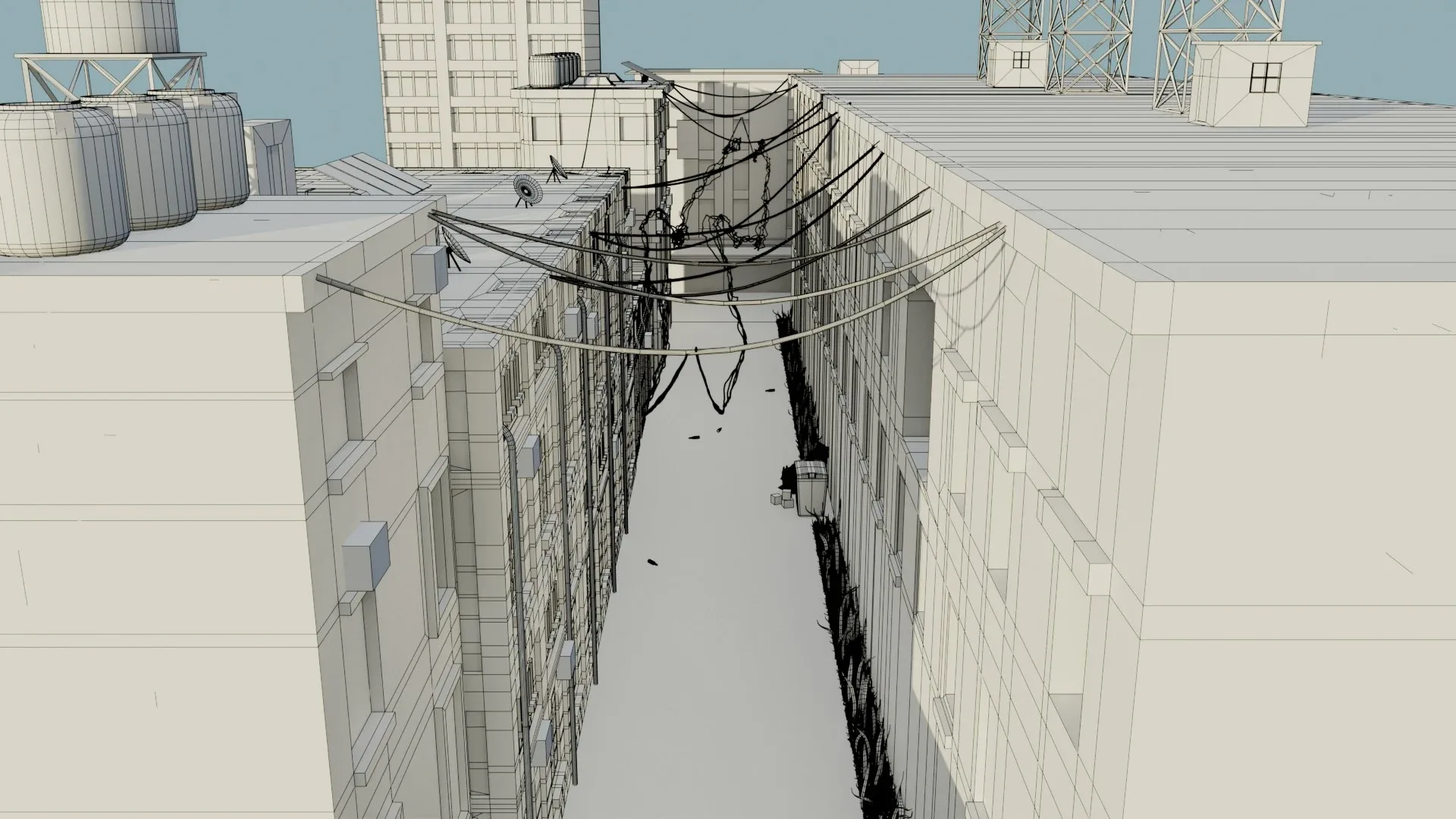 Urban Alley - Low poly