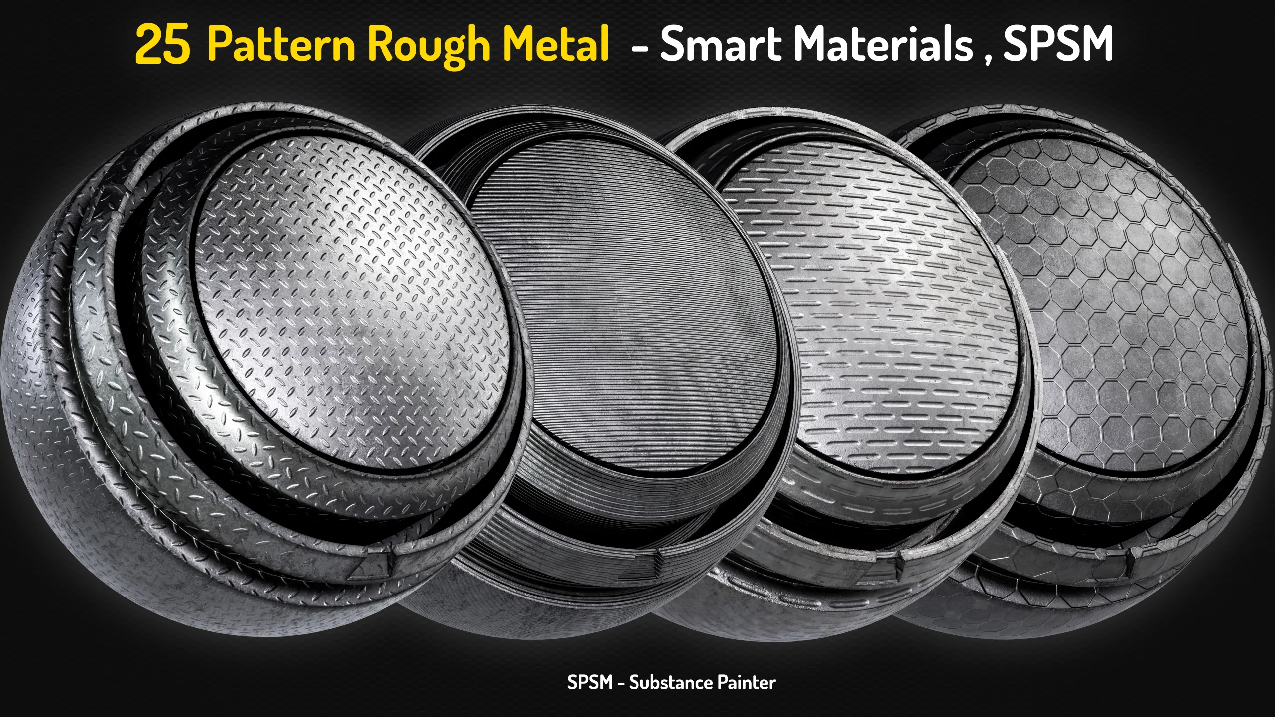 25 Pattern Rough Metal Smart Materials - Vol 4