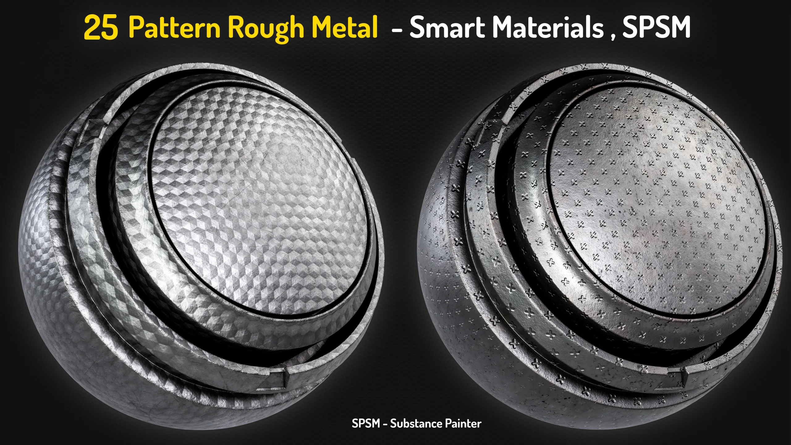 25 Pattern Rough Metal Smart Materials - Vol 4