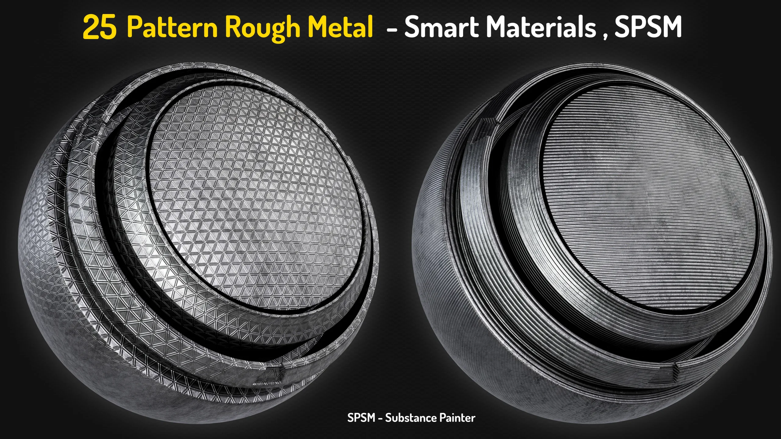 25 Pattern Rough Metal Smart Materials - Vol 4