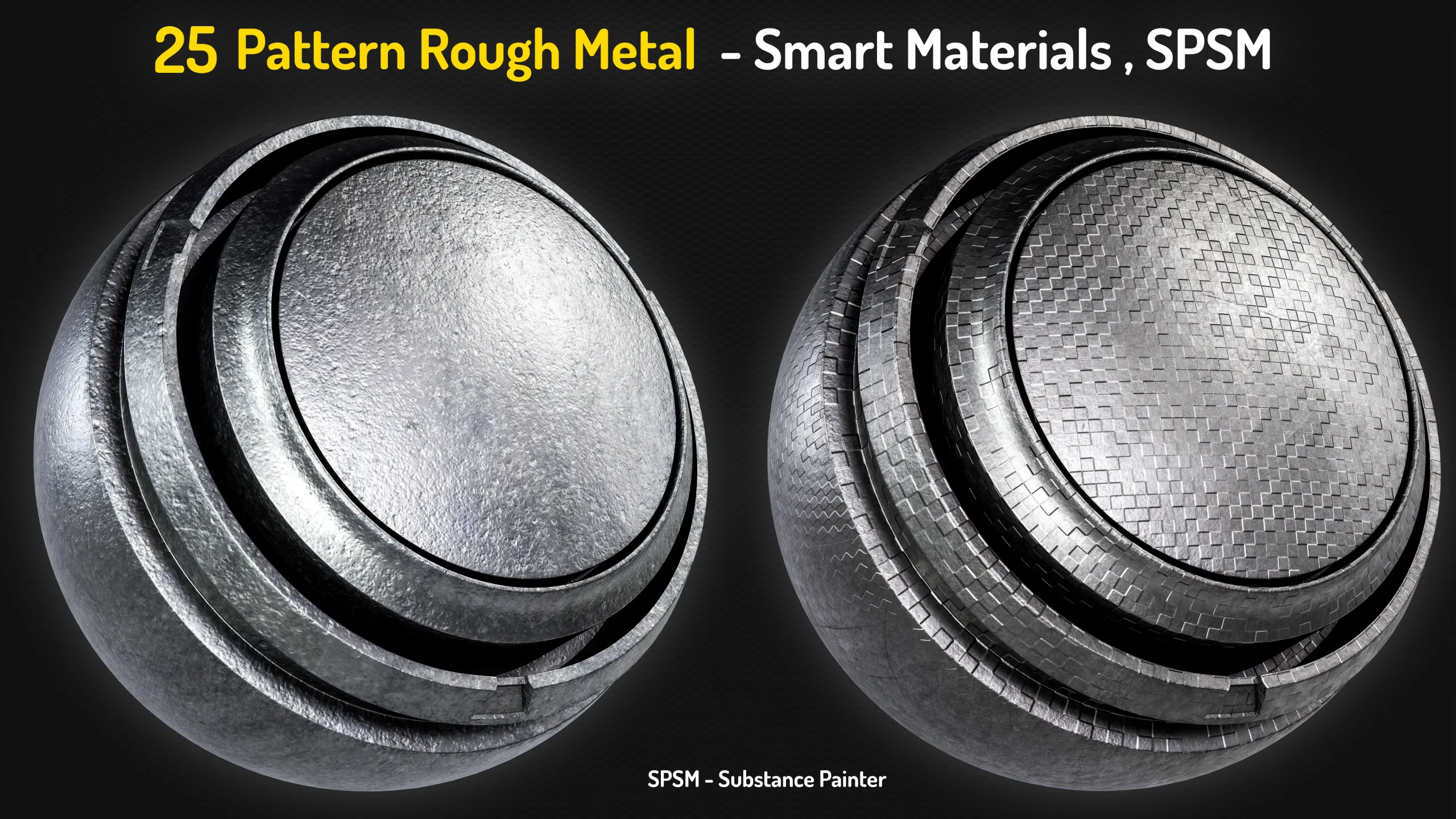 25 Pattern Rough Metal Smart Materials - Vol 4