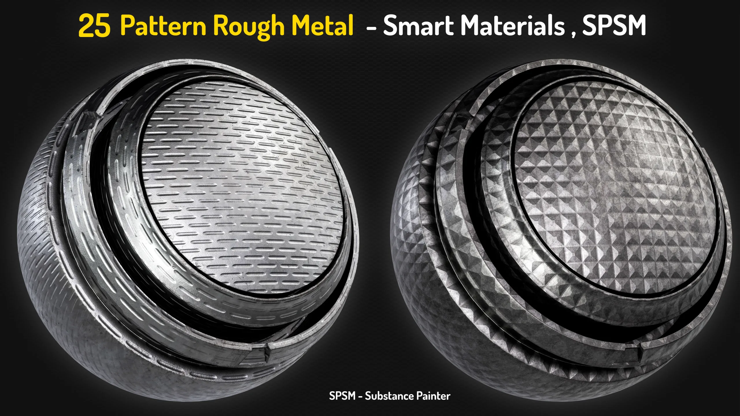 25 Pattern Rough Metal Smart Materials - Vol 4