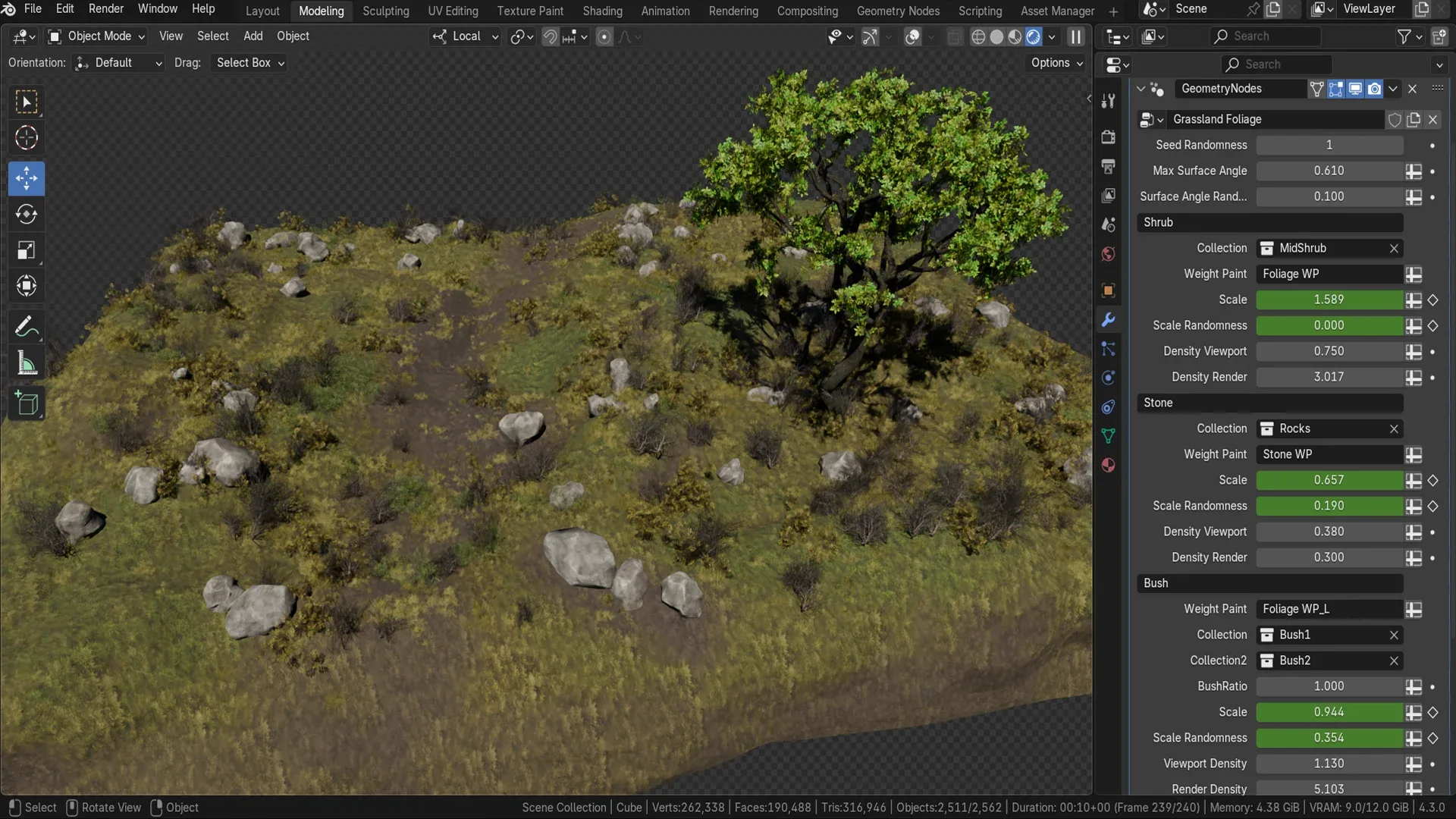 3DT Grasslands Terrain Generator – Blender Geometry Node