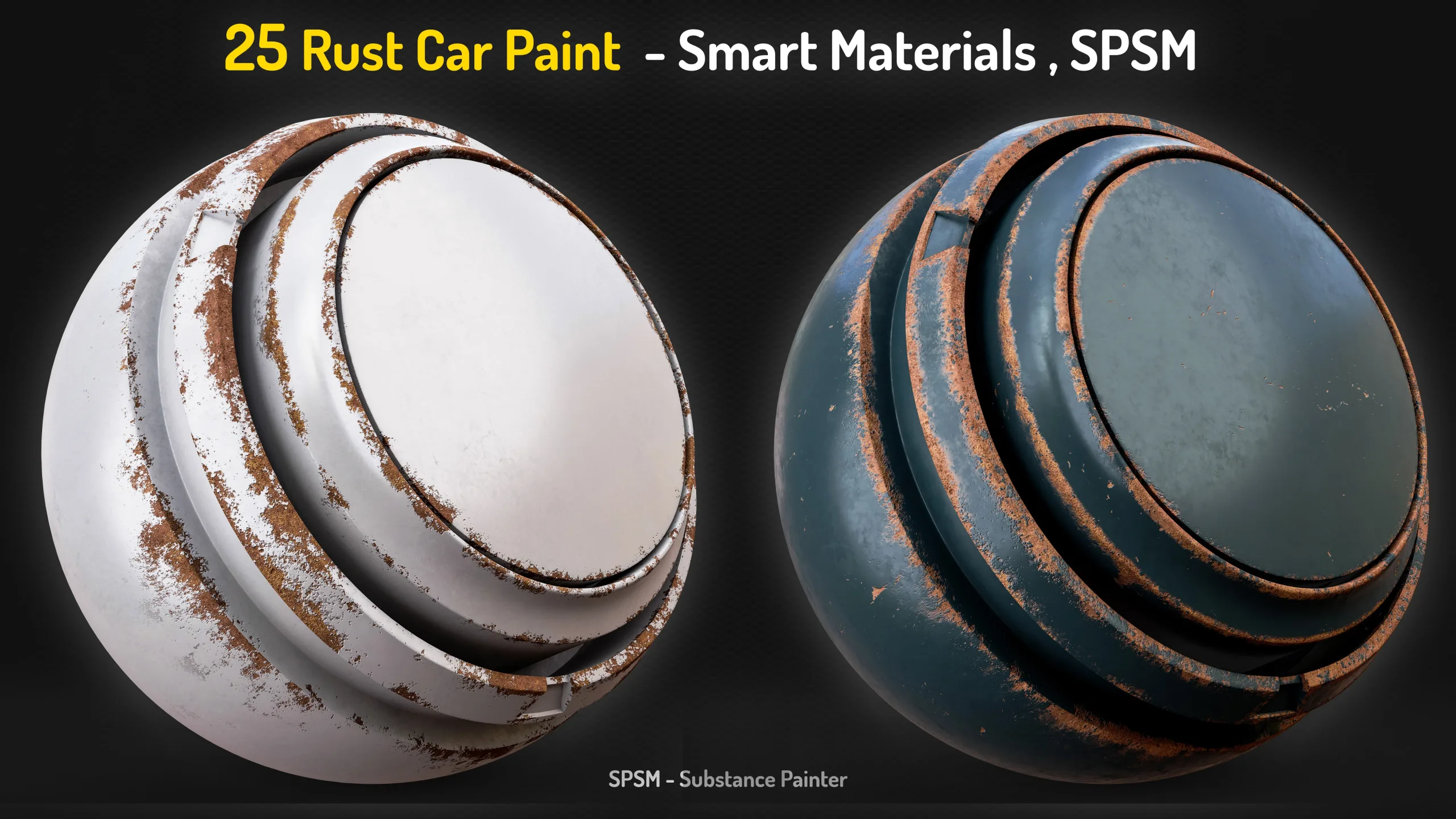25 Rust Car Paint Smart Materials - Vol 16 + 2 Free Samples