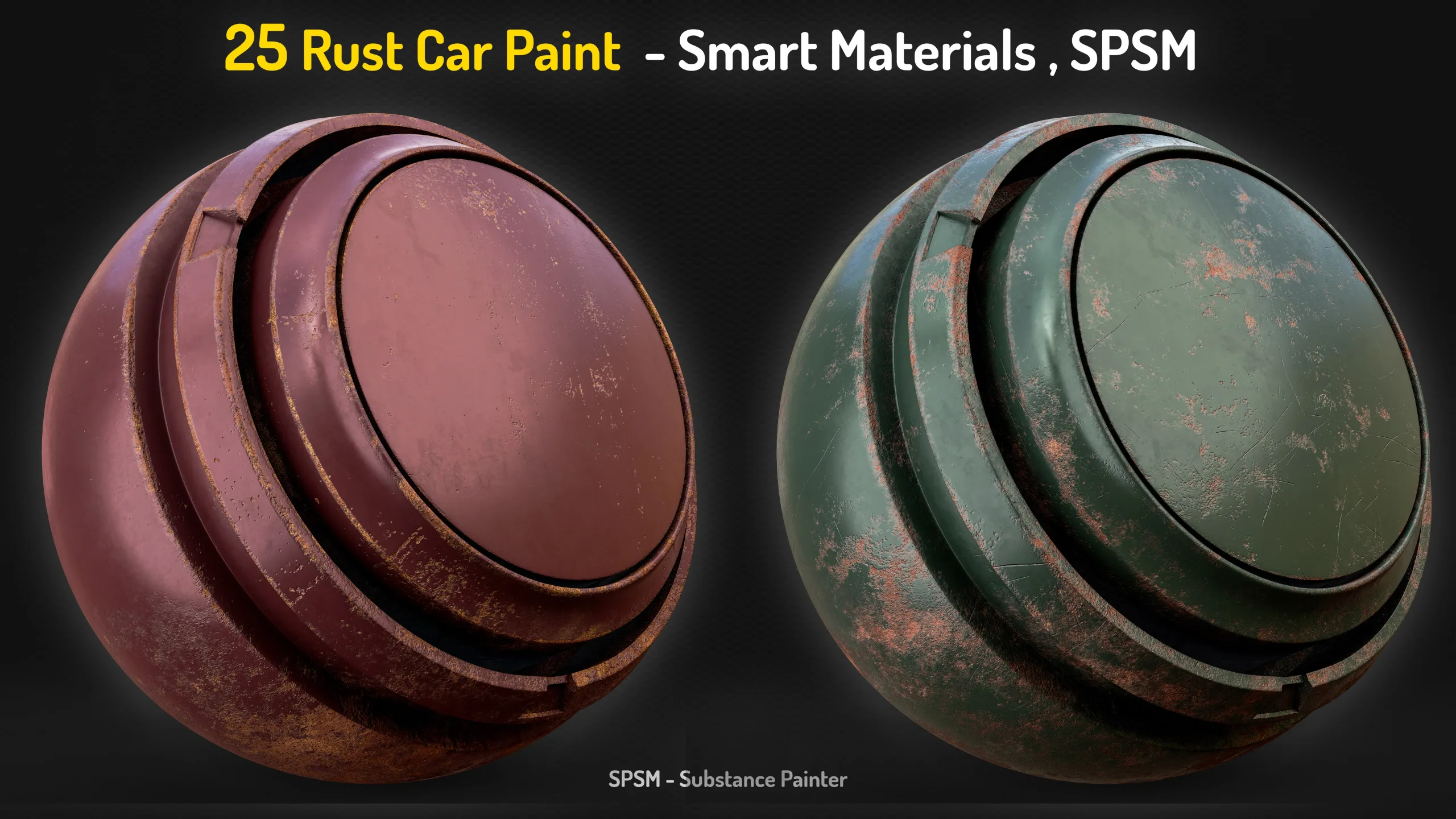 25 Rust Car Paint Smart Materials - Vol 16 + 2 Free Samples