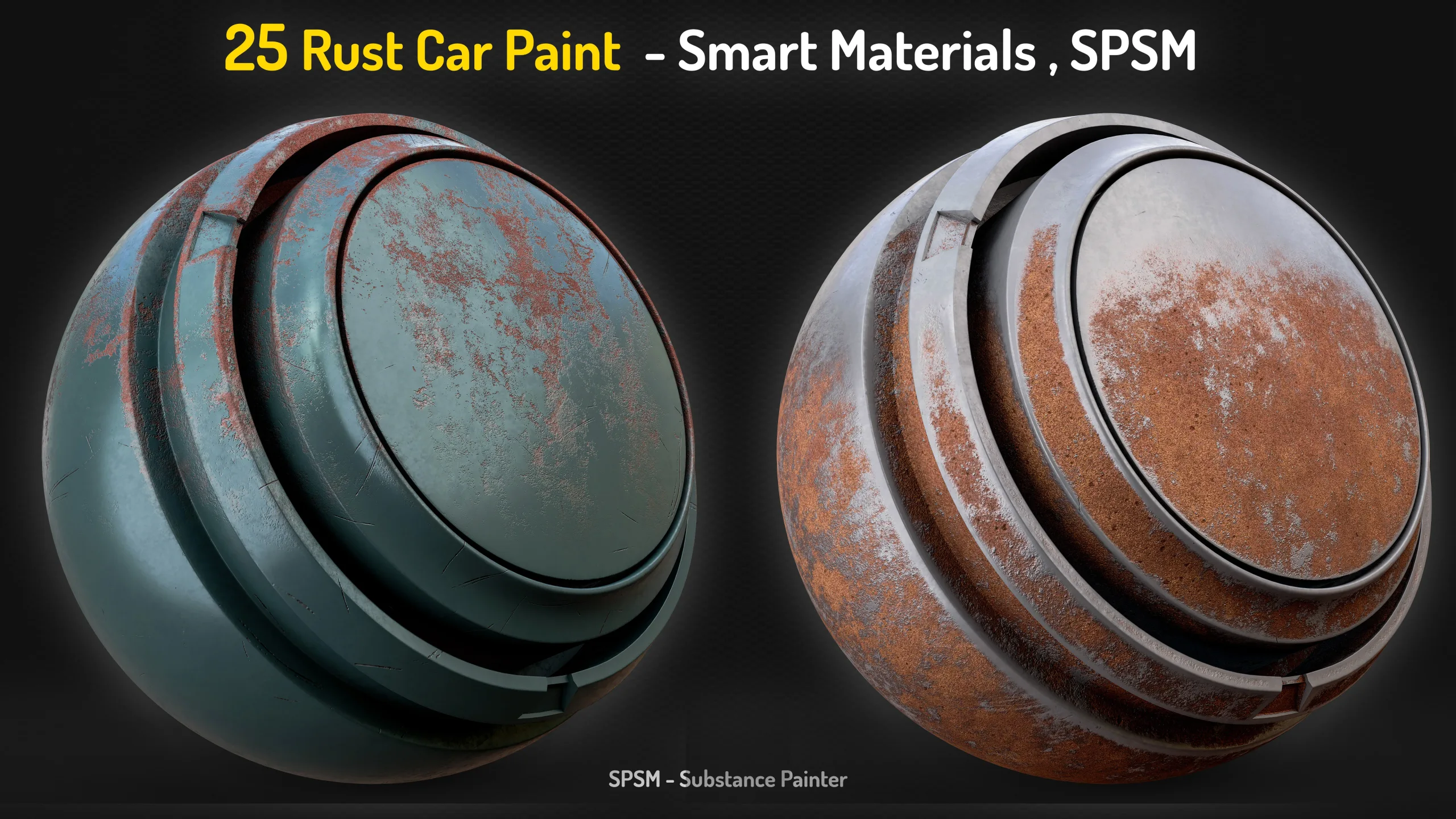 25 Rust Car Paint Smart Materials - Vol 16 + 2 Free Samples