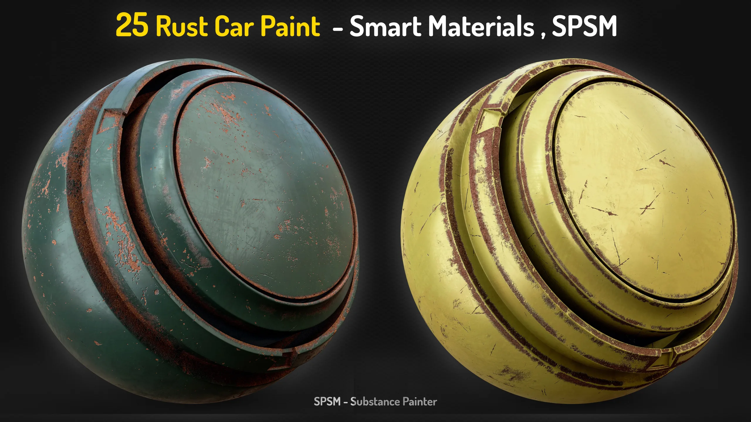 25 Rust Car Paint Smart Materials - Vol 16 + 2 Free Samples