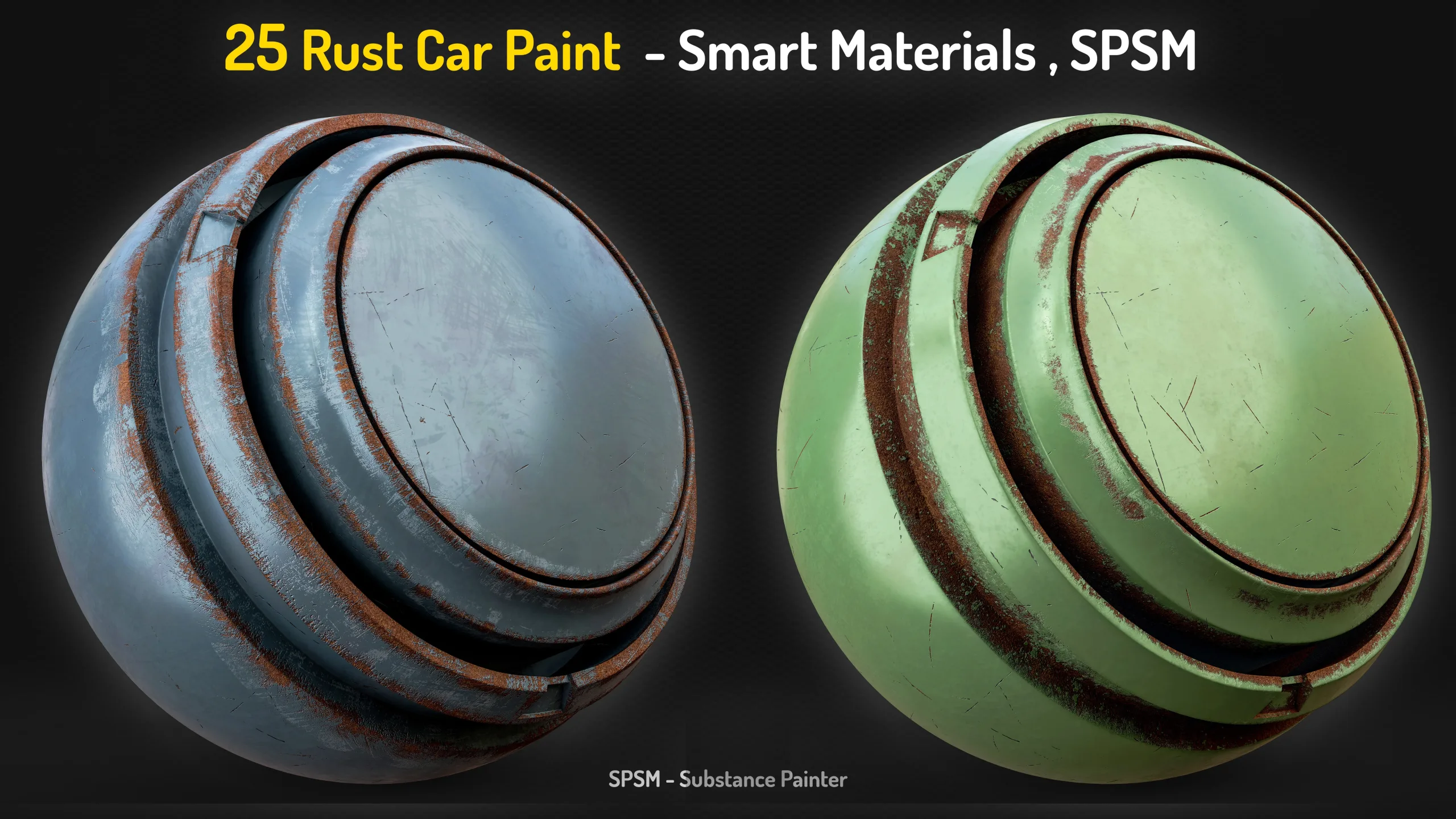 25 Rust Car Paint Smart Materials - Vol 16 + 2 Free Samples