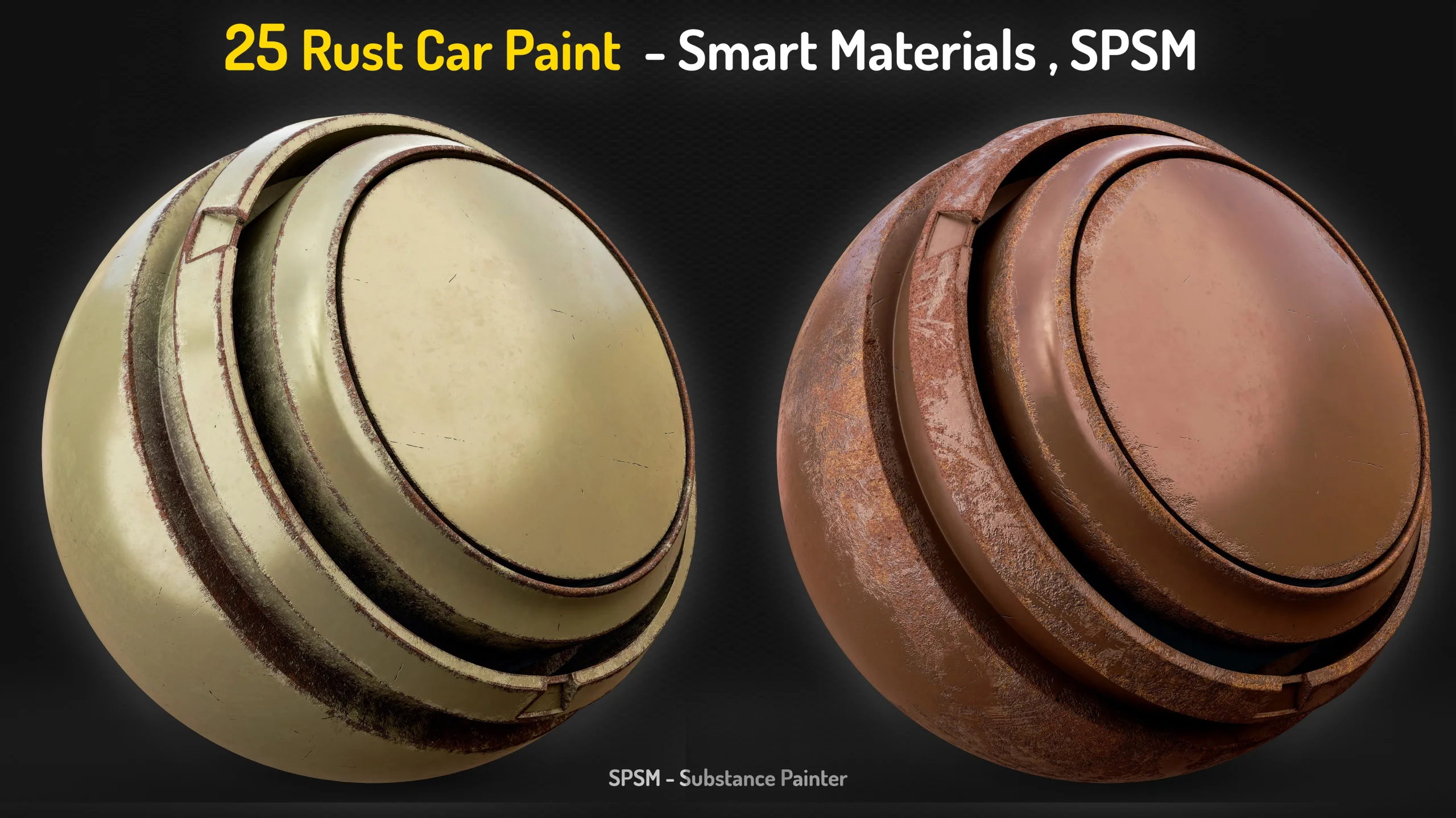 25 Rust Car Paint Smart Materials - Vol 16 + 2 Free Samples