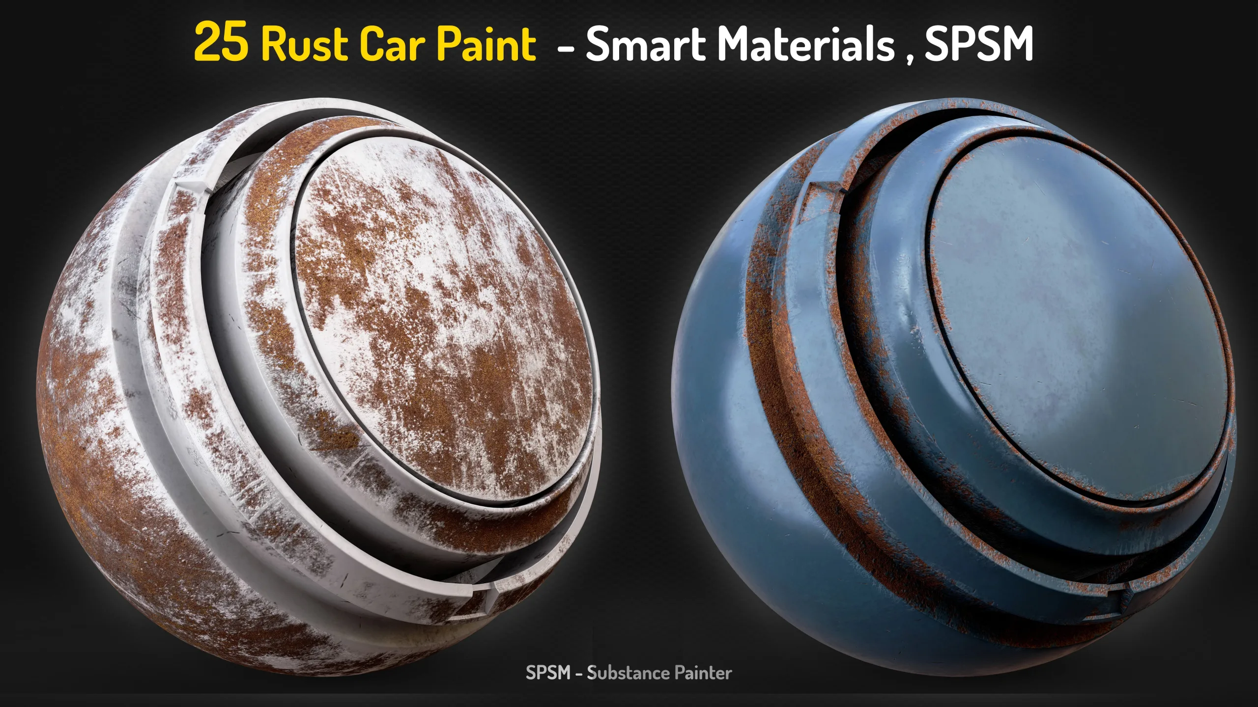 25 Rust Car Paint Smart Materials - Vol 16 + 2 Free Samples