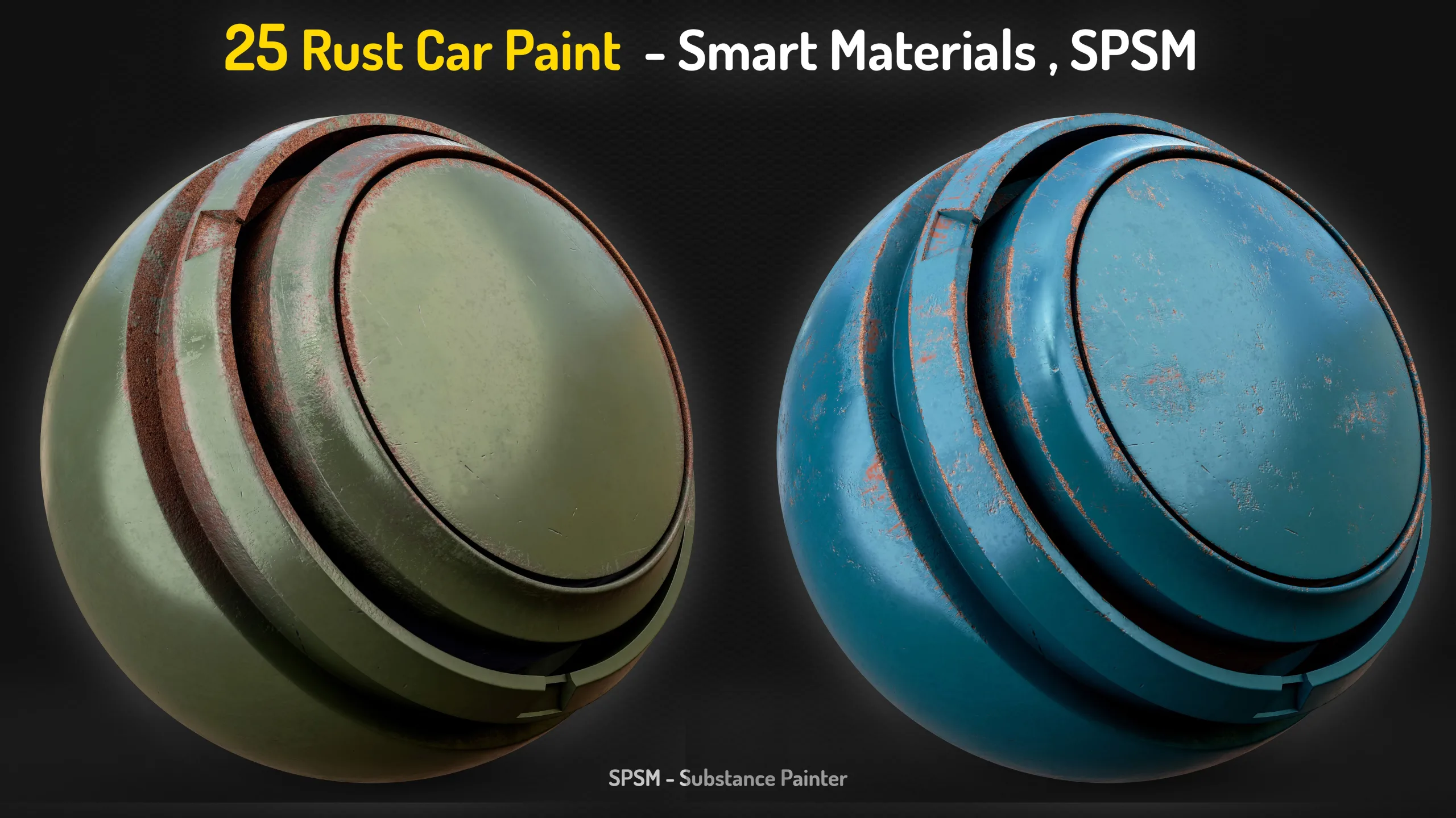 25 Rust Car Paint Smart Materials - Vol 16 + 2 Free Samples
