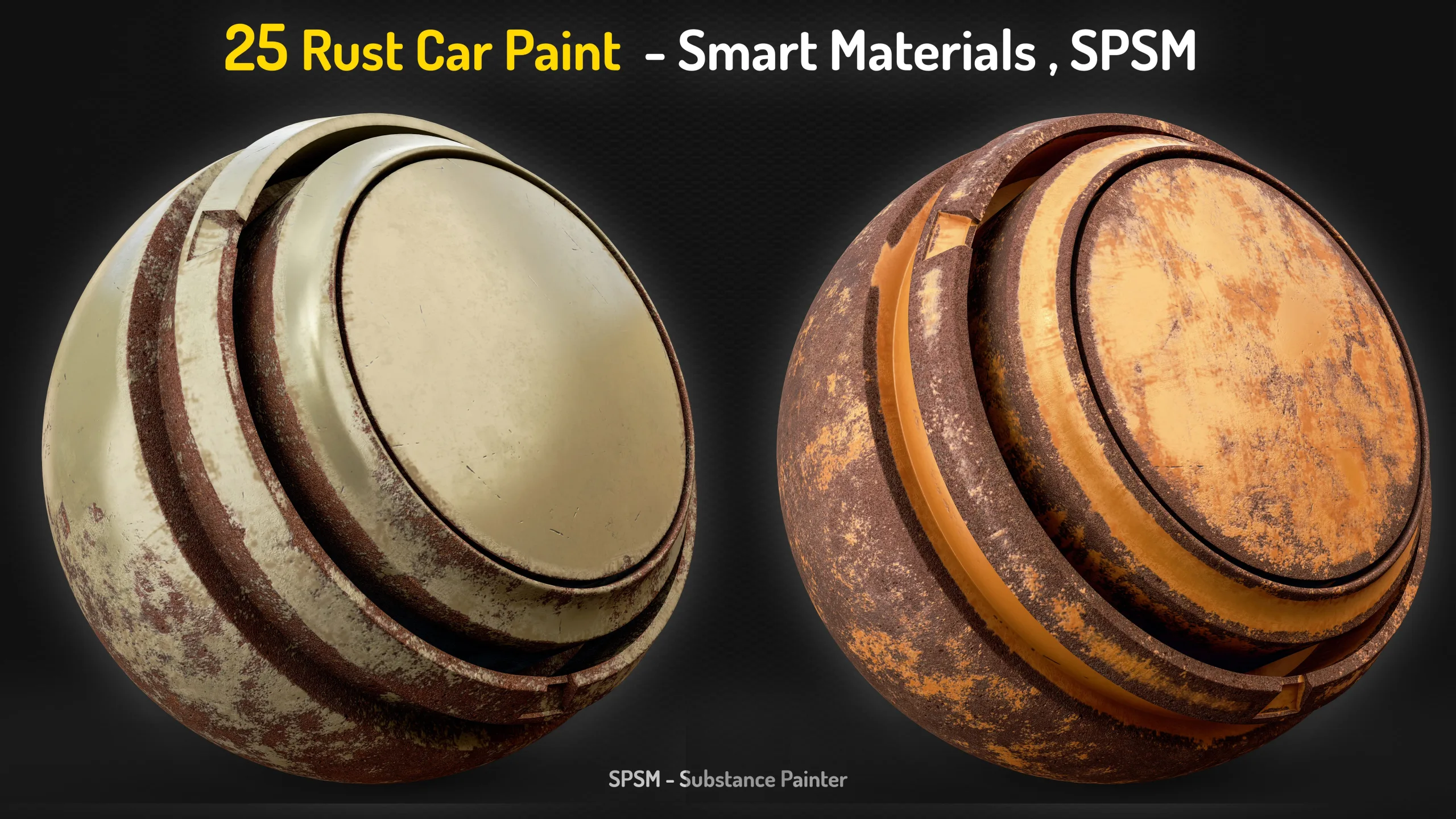 25 Rust Car Paint Smart Materials - Vol 16 + 2 Free Samples