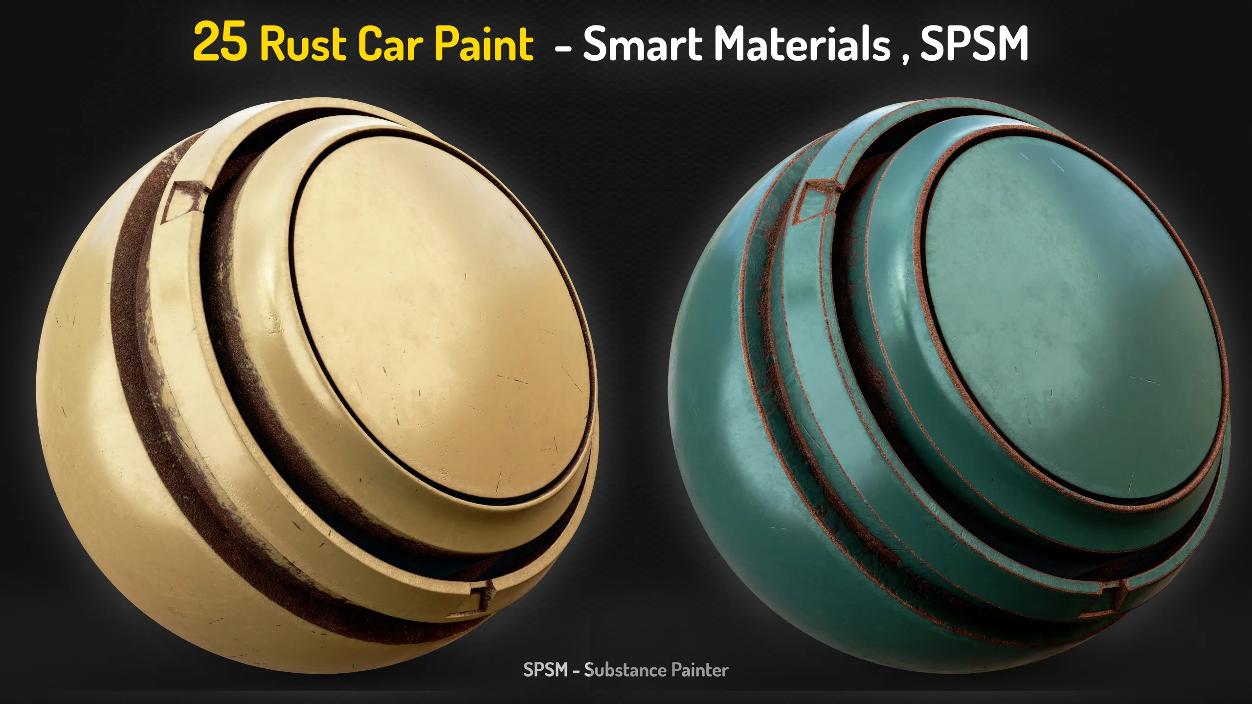 25 Rust Car Paint Smart Materials - Vol 16 + 2 Free Samples