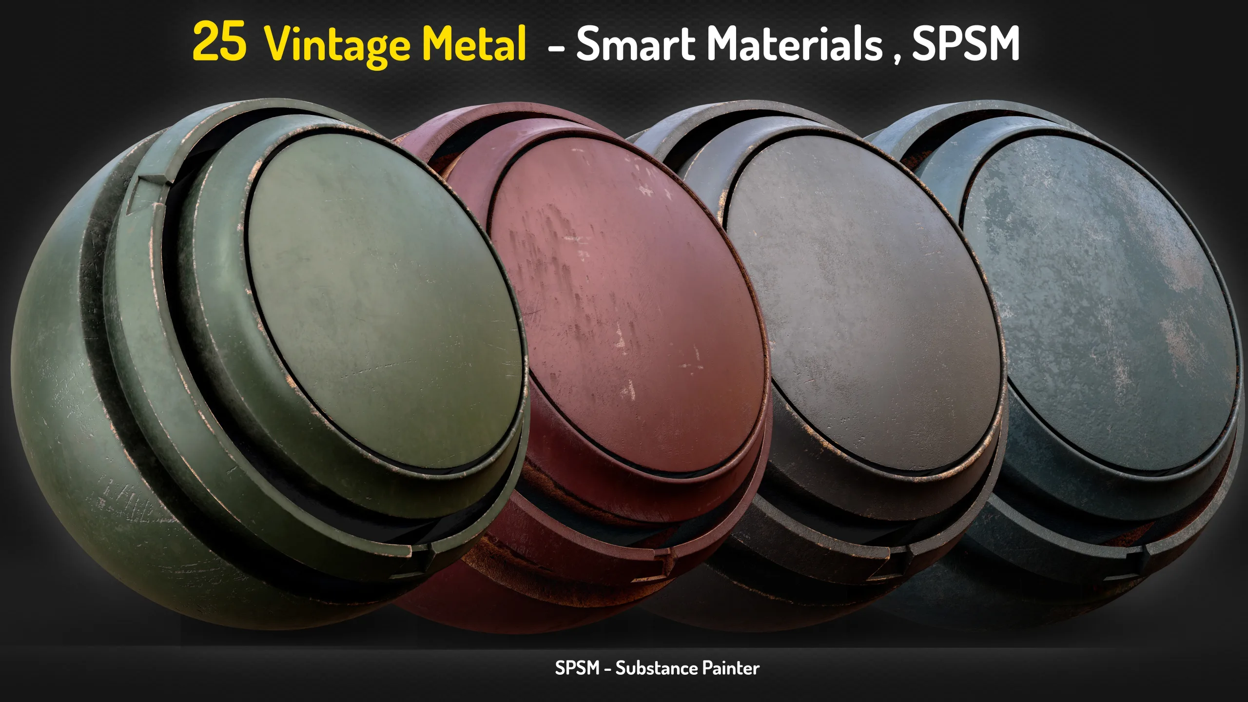 25 Vintage Metal Smart Materials - Vol 17 + 2 Free Samples