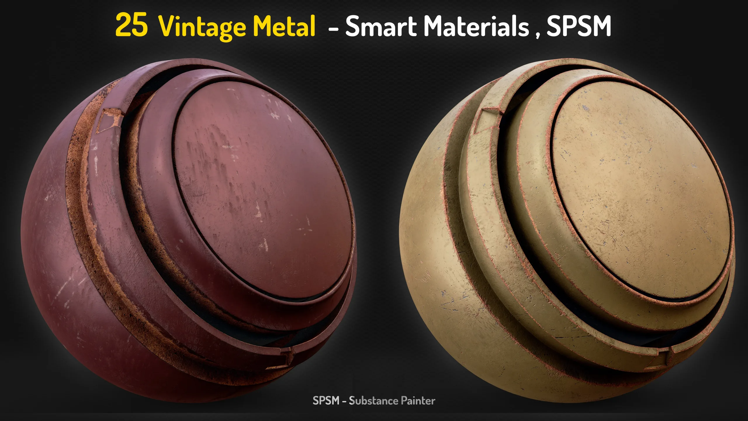 25 Vintage Metal Smart Materials - Vol 17 + 2 Free Samples
