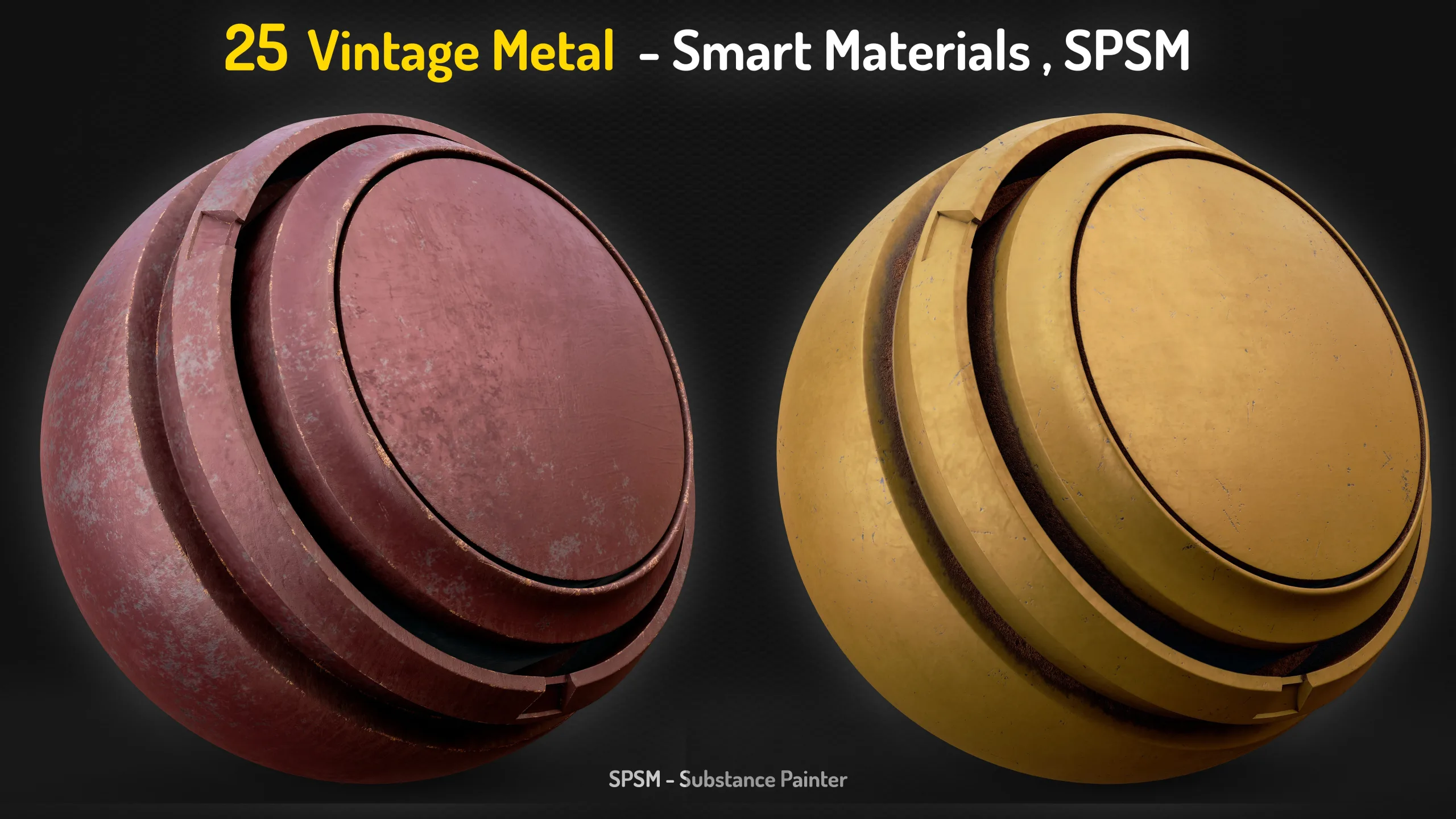 25 Vintage Metal Smart Materials - Vol 17 + 2 Free Samples