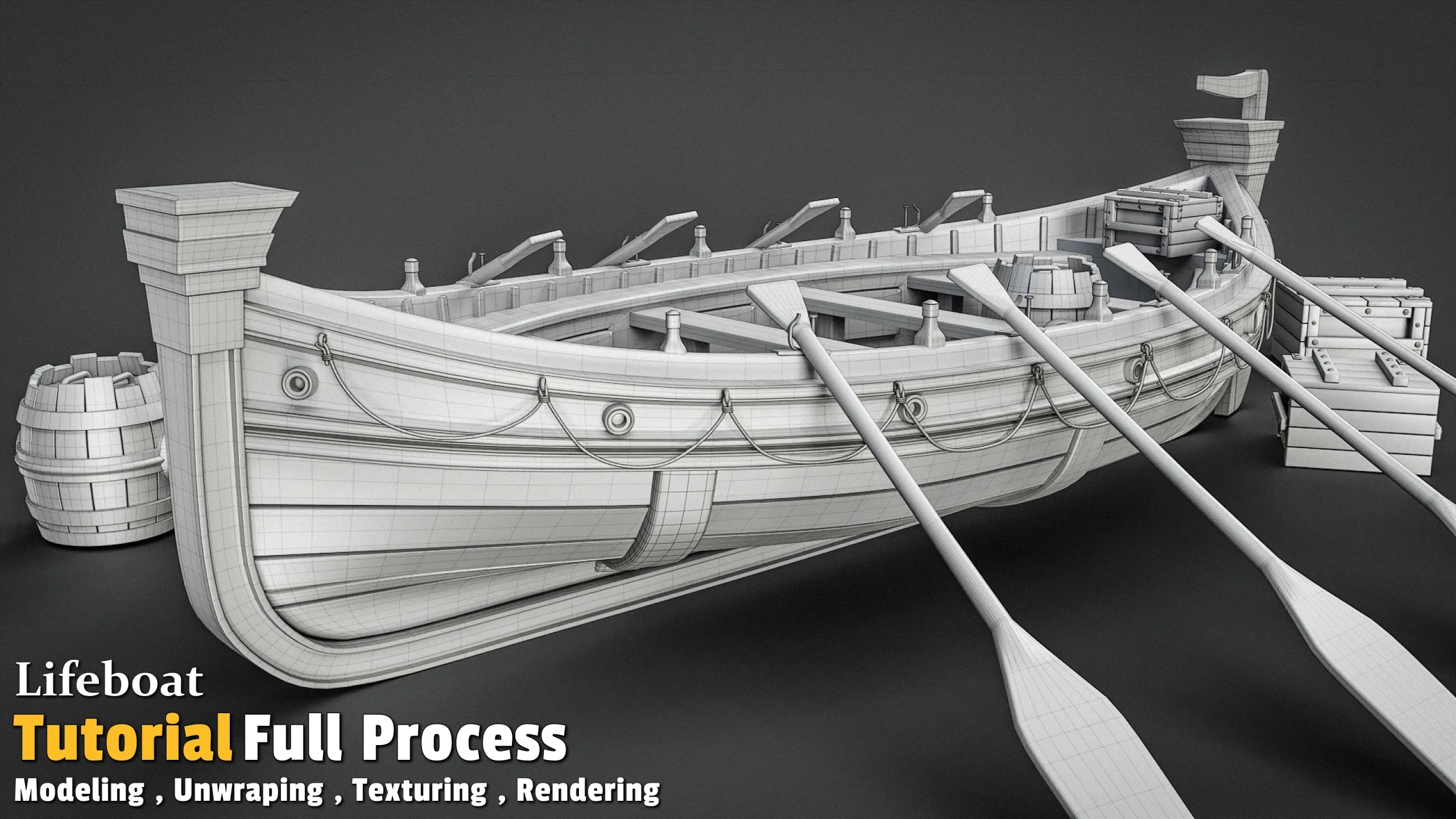 Lifeboat / Full Tutorial Process + 3D Model
