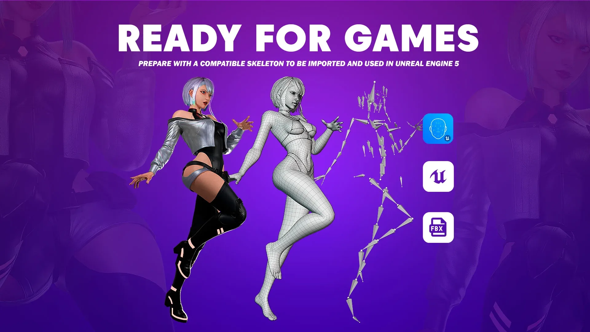 Lucy Cyberpunk Edgerunner - Game Ready 3D model - UE5