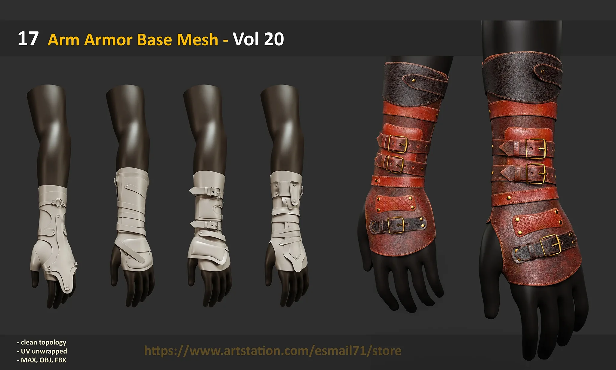 152 Leather Armor Base Mesh - Bundle
