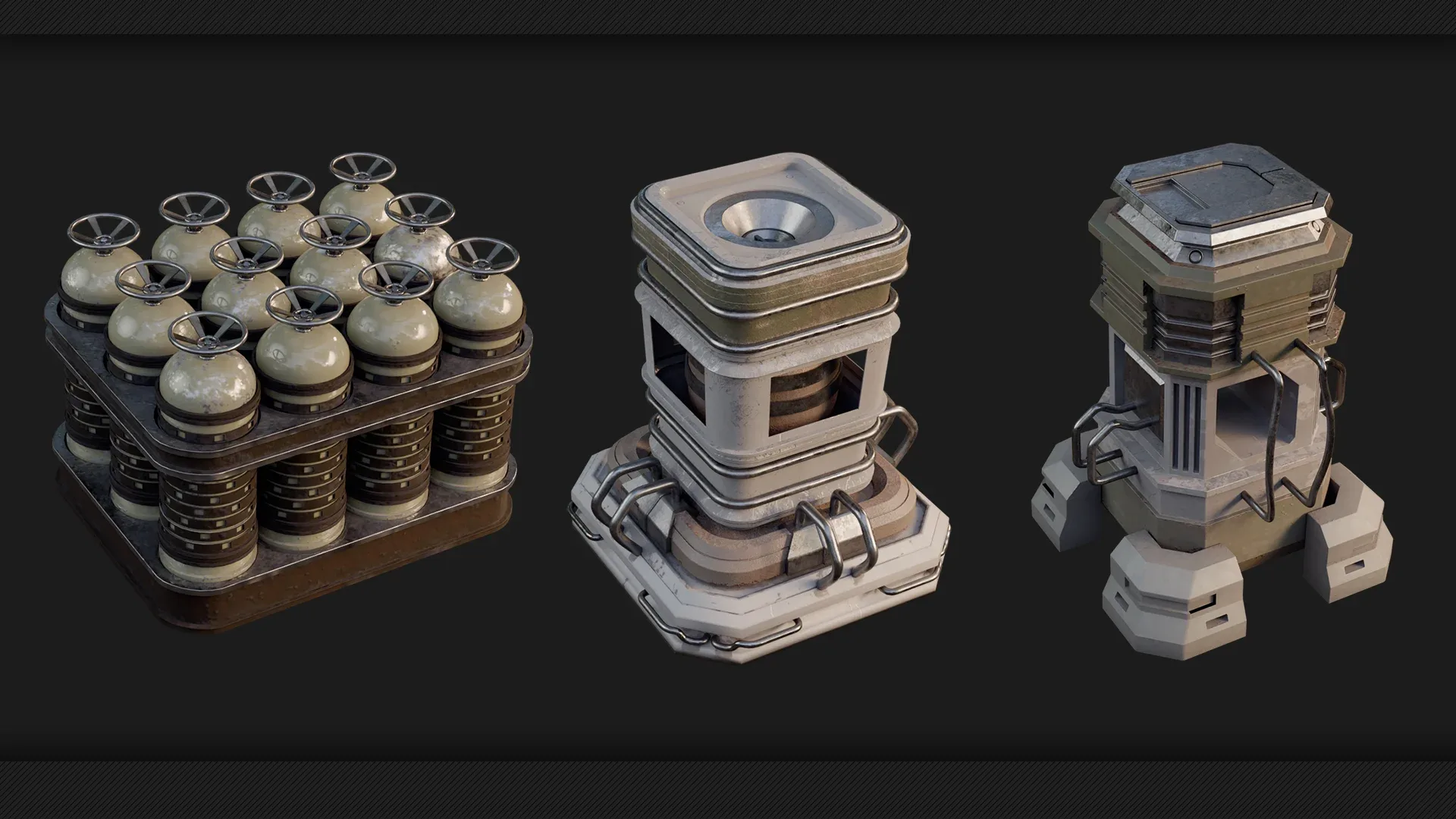 25 Sci-Fi Props - kitbash - Vol 10