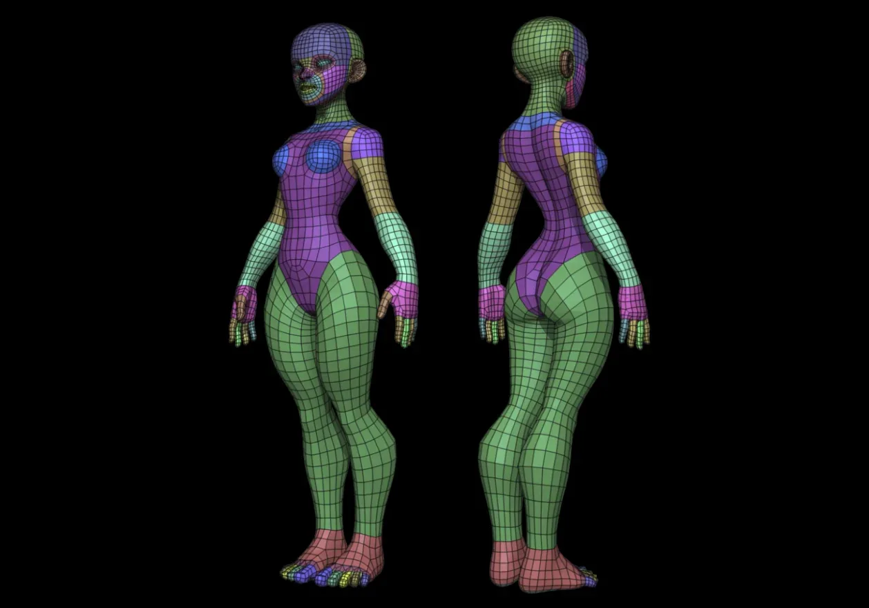 Stylized Female Base Mesh V2
