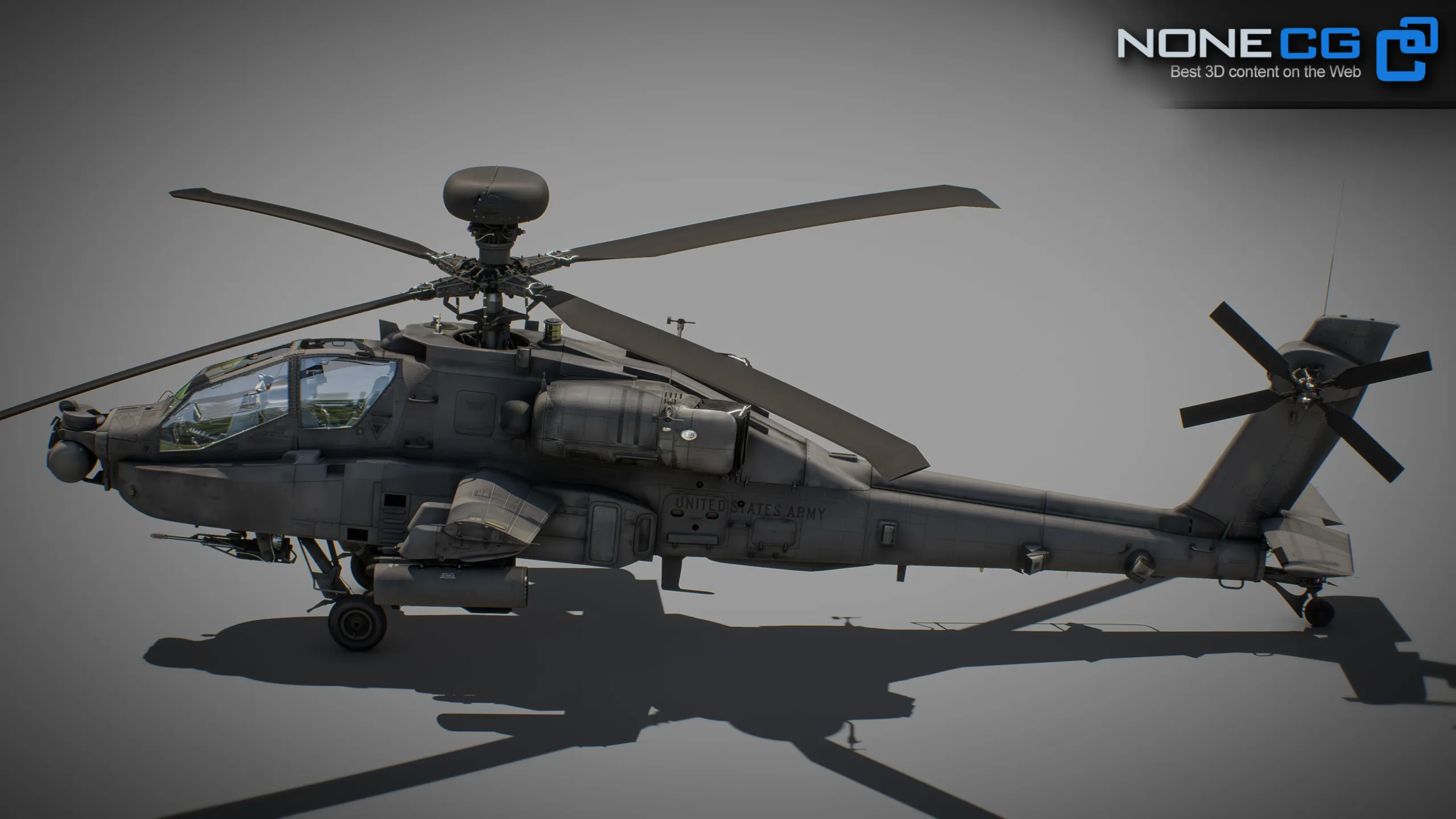 Boeing AH-64D Apache Longbow Helicopter with Cockpit