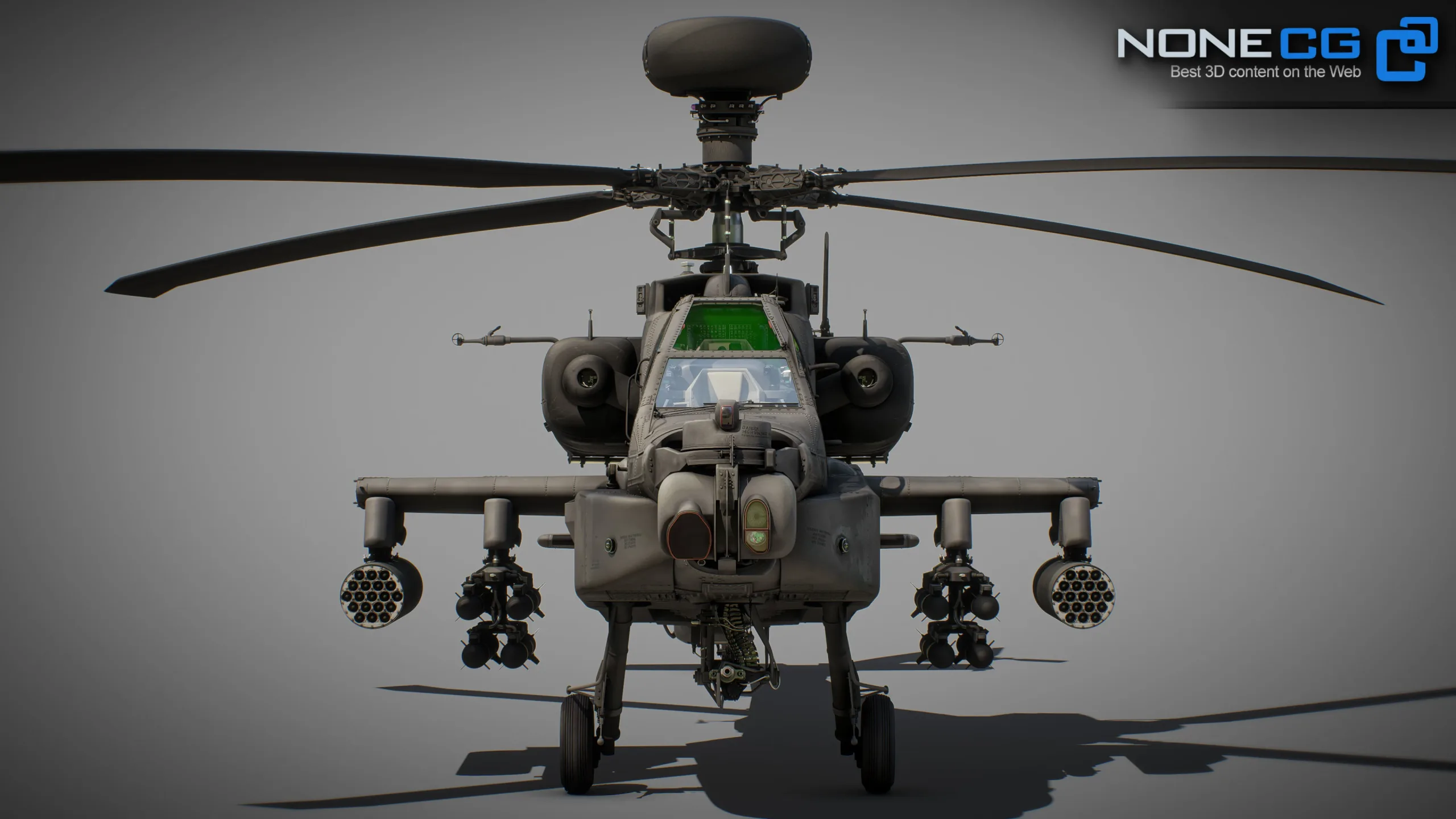 Boeing AH-64D Apache Longbow Helicopter with Cockpit