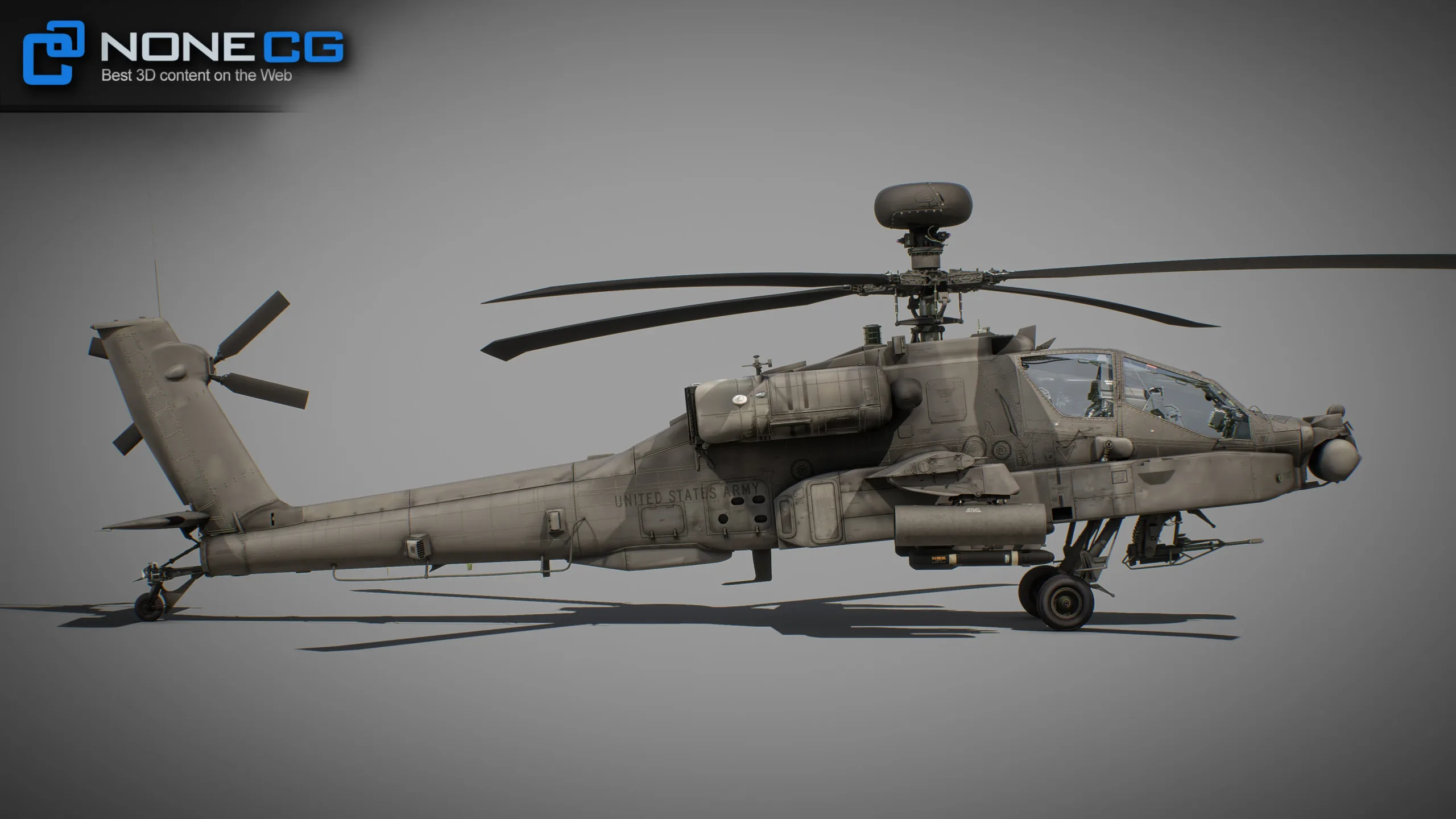 Boeing AH-64D Apache Longbow Helicopter with Cockpit