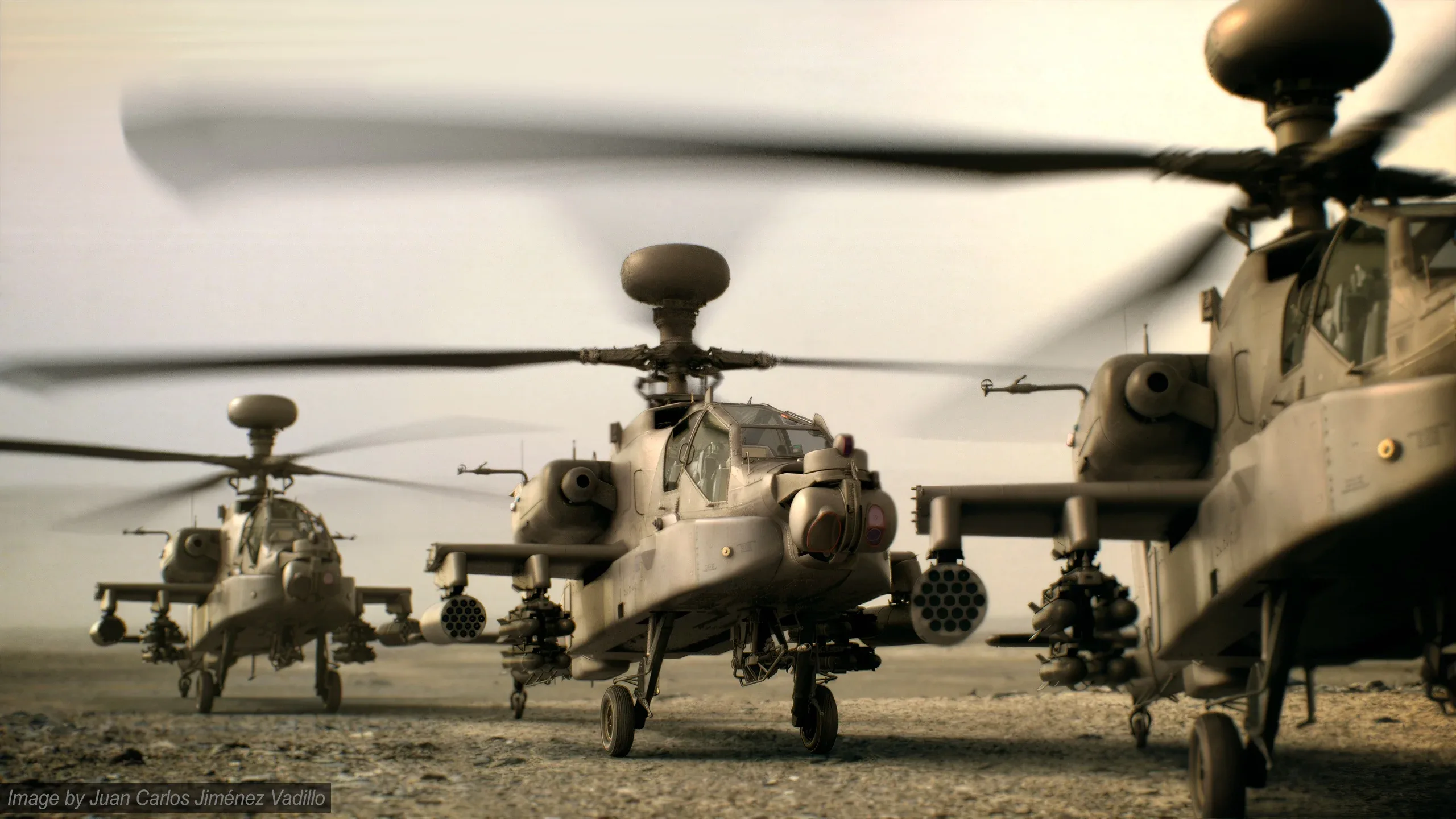 Boeing AH-64D Apache Longbow Helicopter with Cockpit