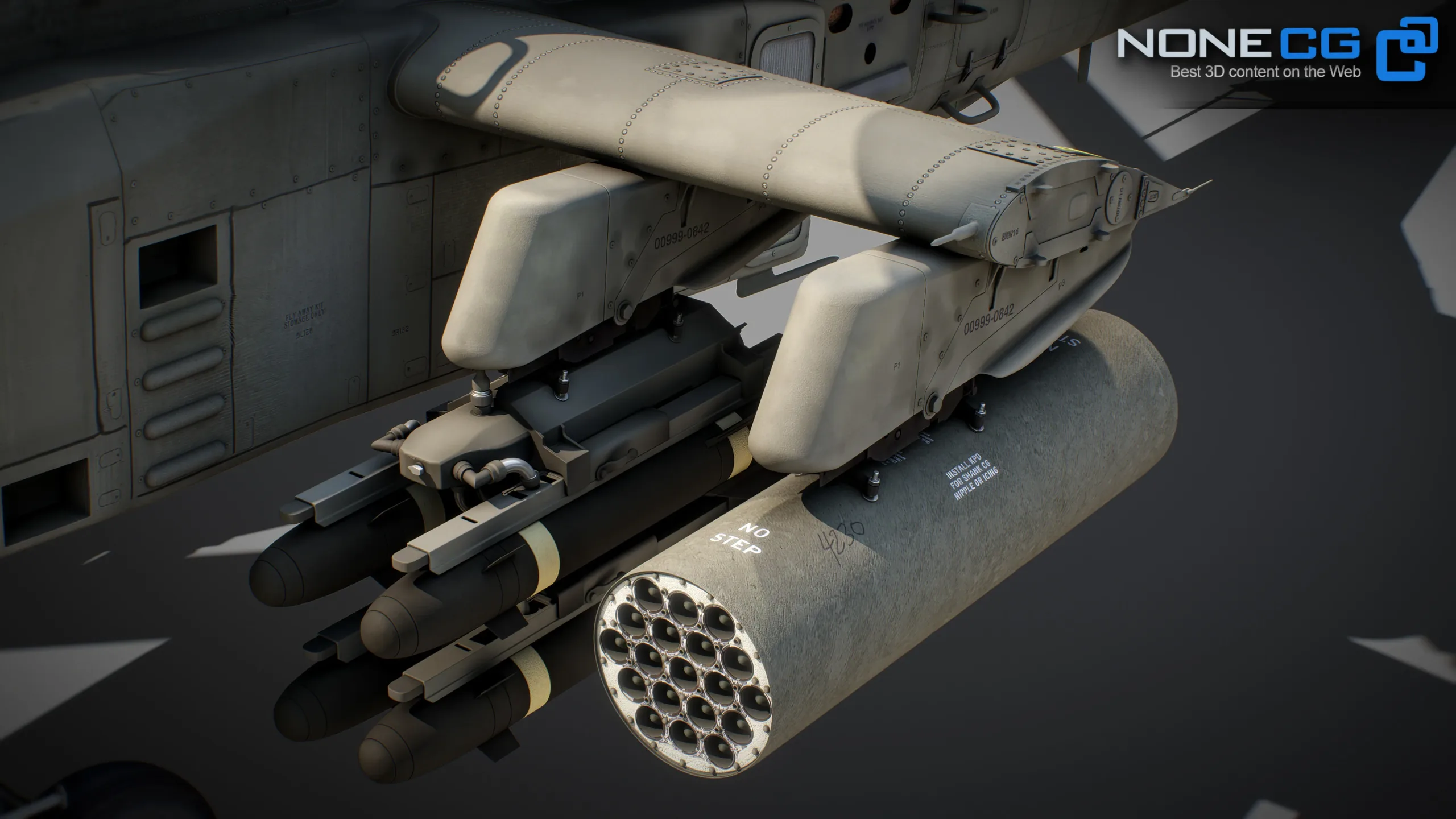 Boeing AH-64D Apache Longbow Helicopter with Cockpit