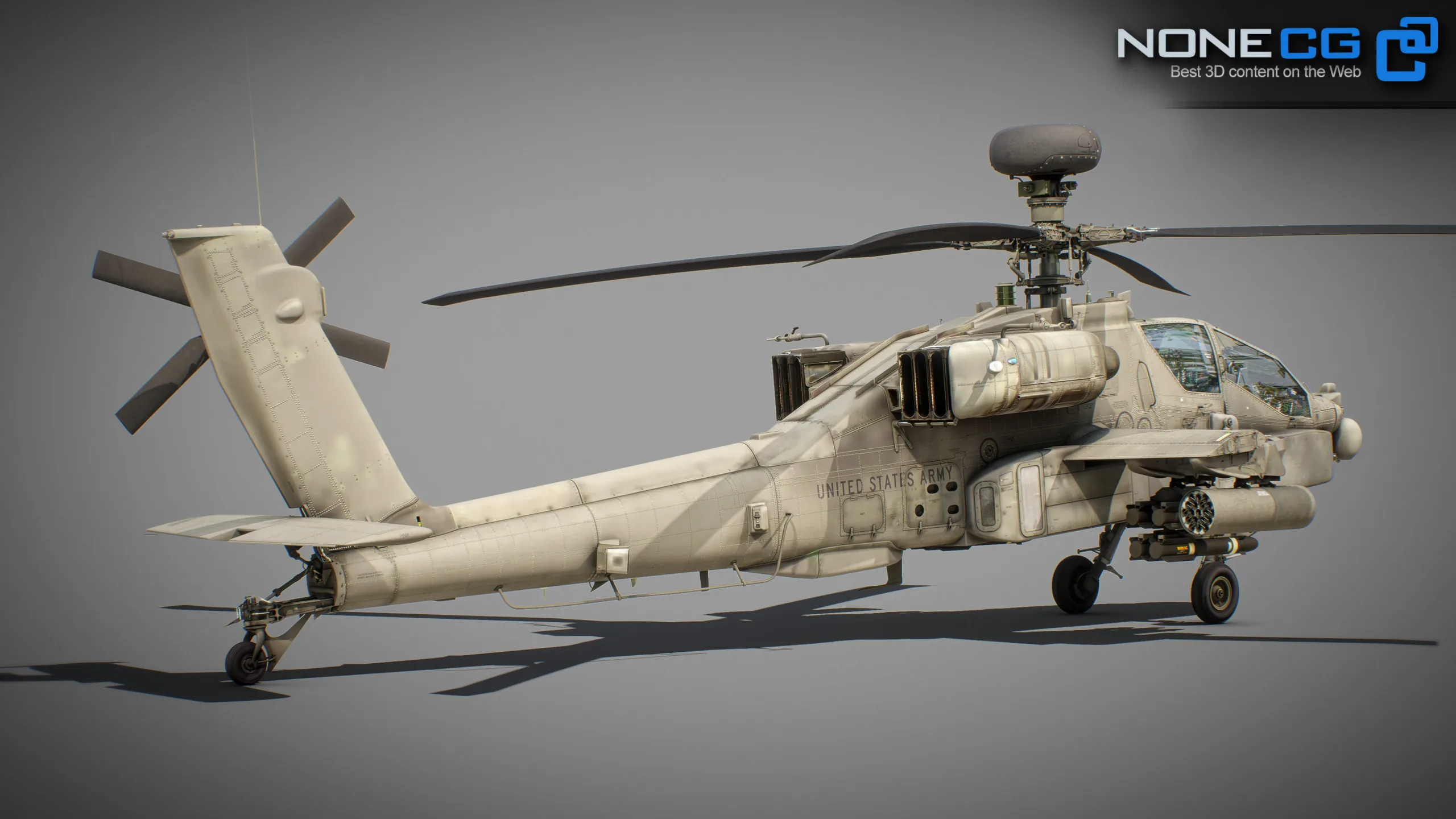 Boeing AH-64D Apache Longbow Helicopter with Cockpit