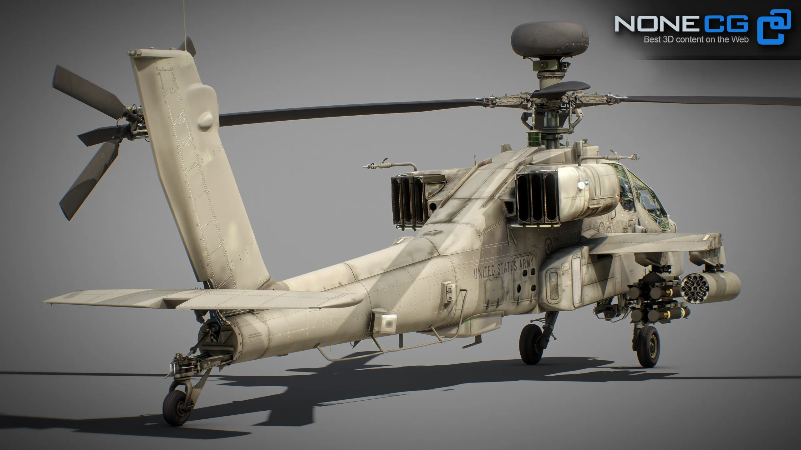 Boeing AH-64D Apache Longbow Helicopter with Cockpit