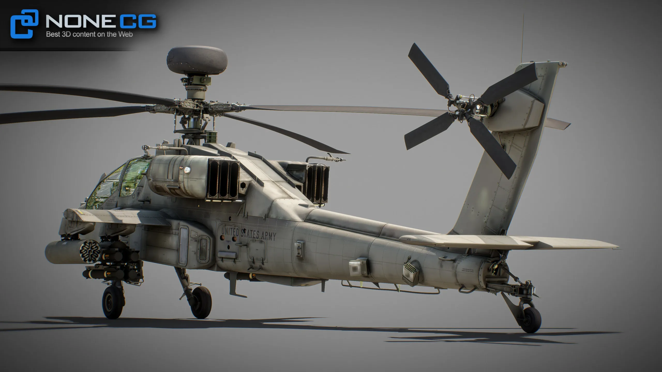 Boeing AH-64D Apache Longbow Helicopter with Cockpit
